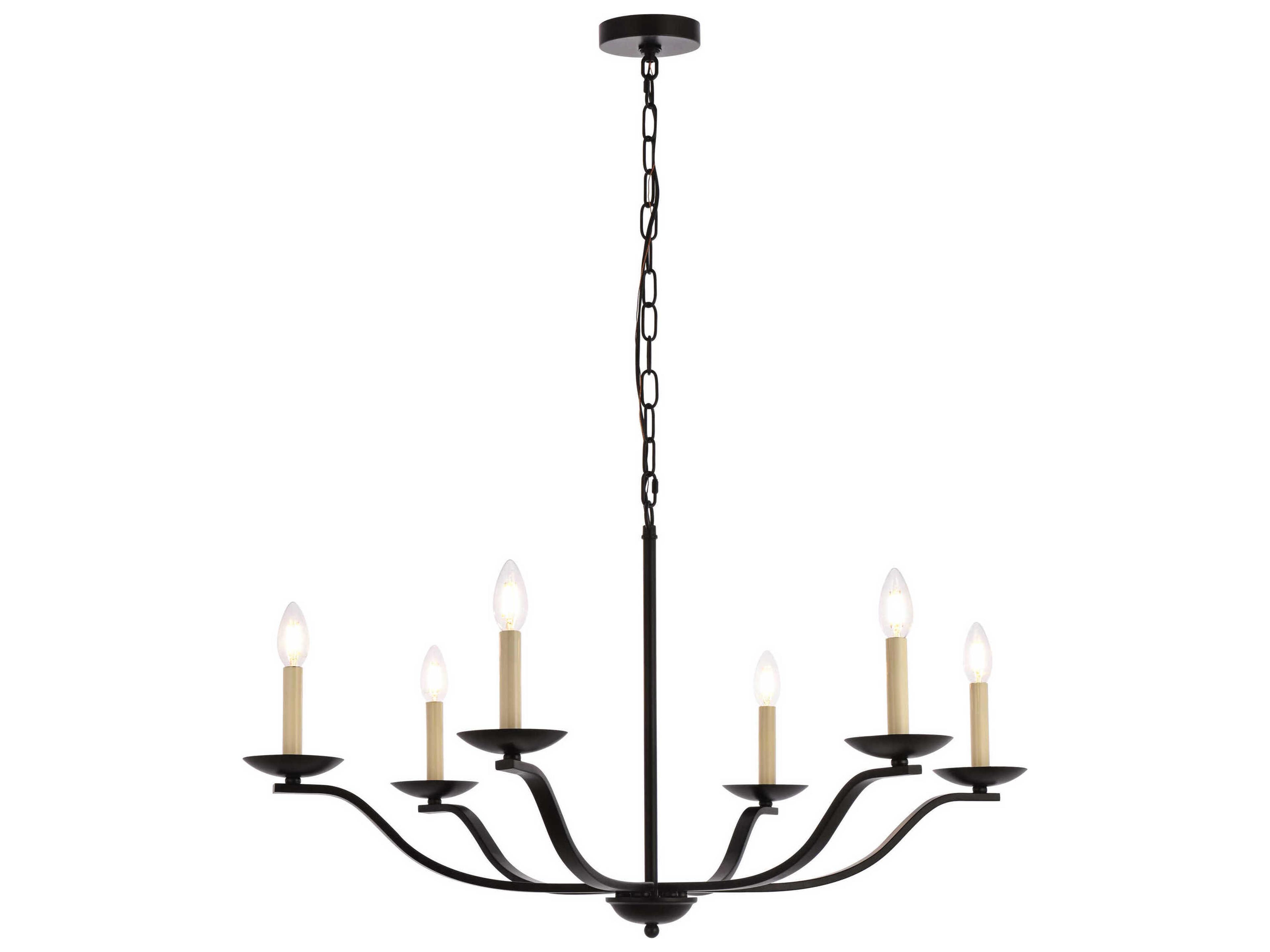 Trey 6-Light Black Chandelier
