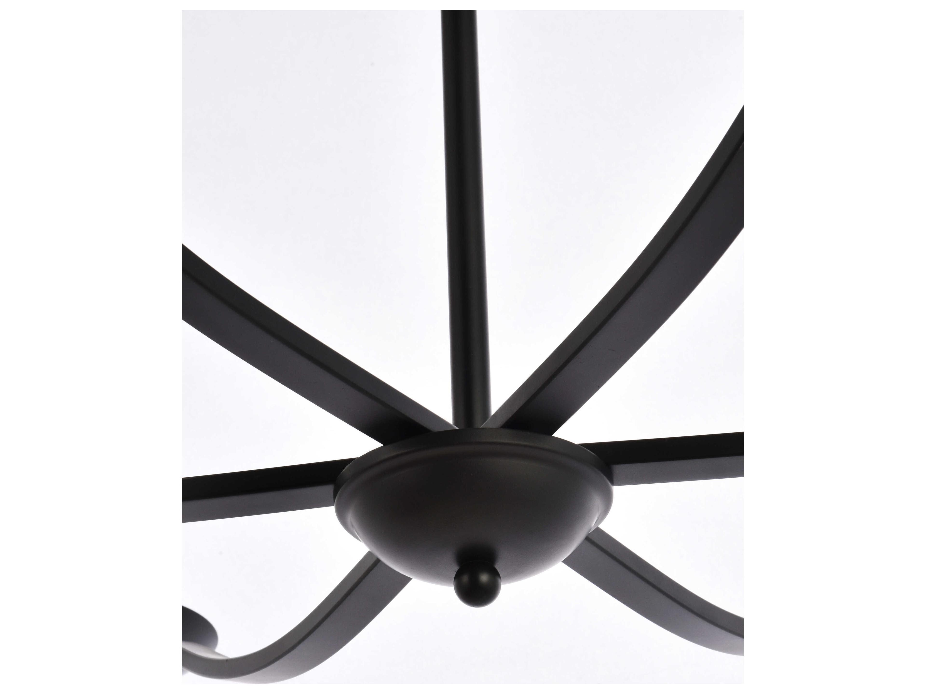 Elegant Lighting Trey 6-Light Black Chandelier