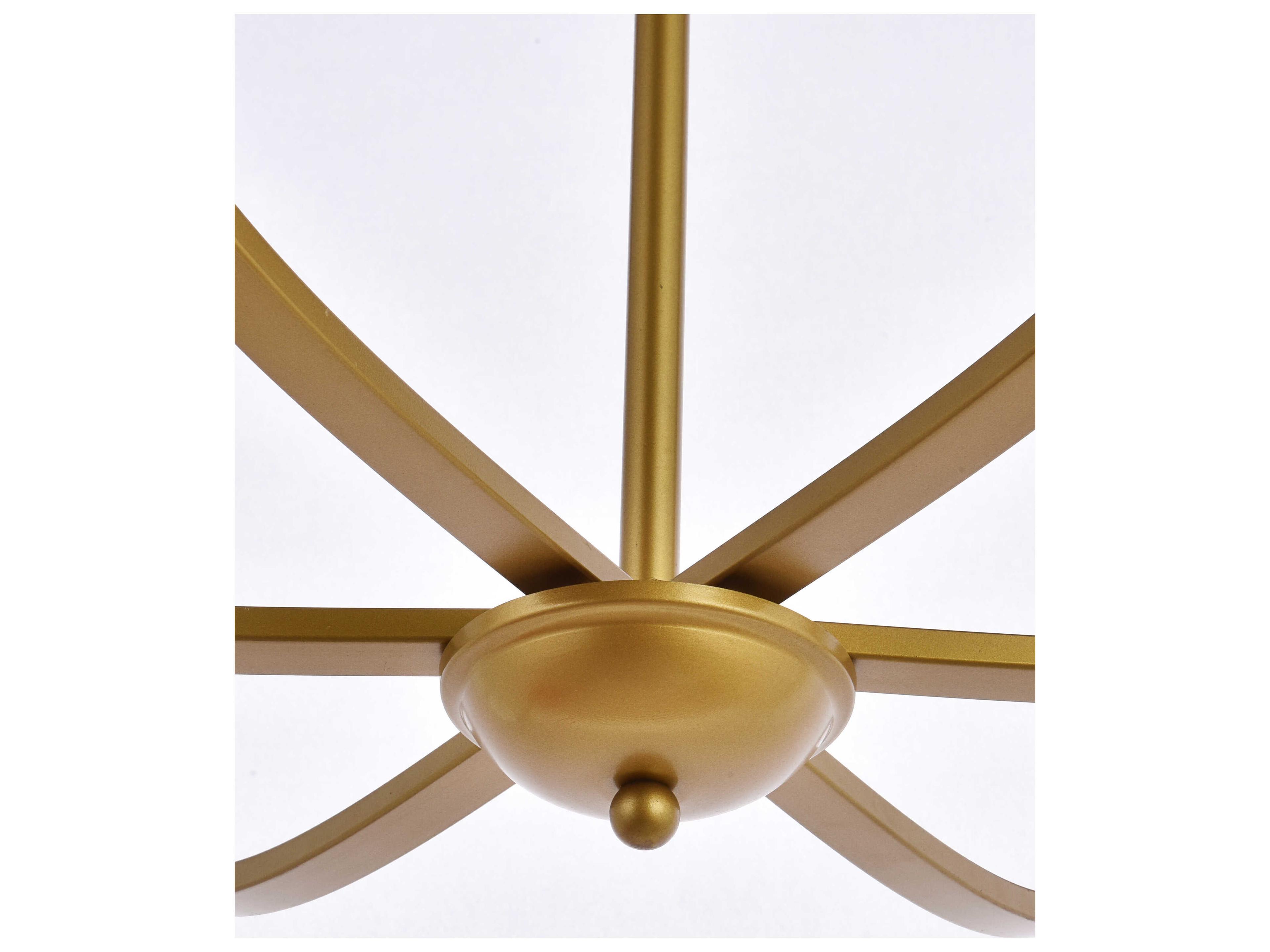 Elegant Lighting Trey 6-Light Brass Chandelier