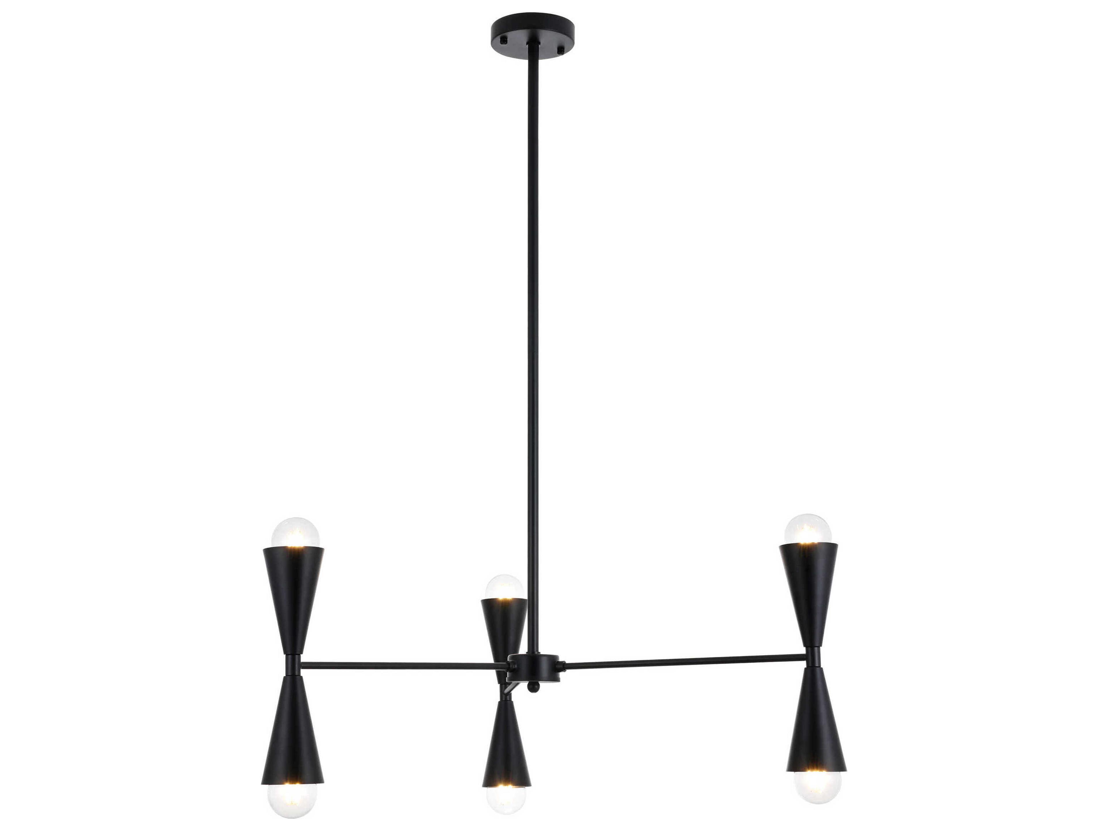 Cade 6-Light Black Chandelier