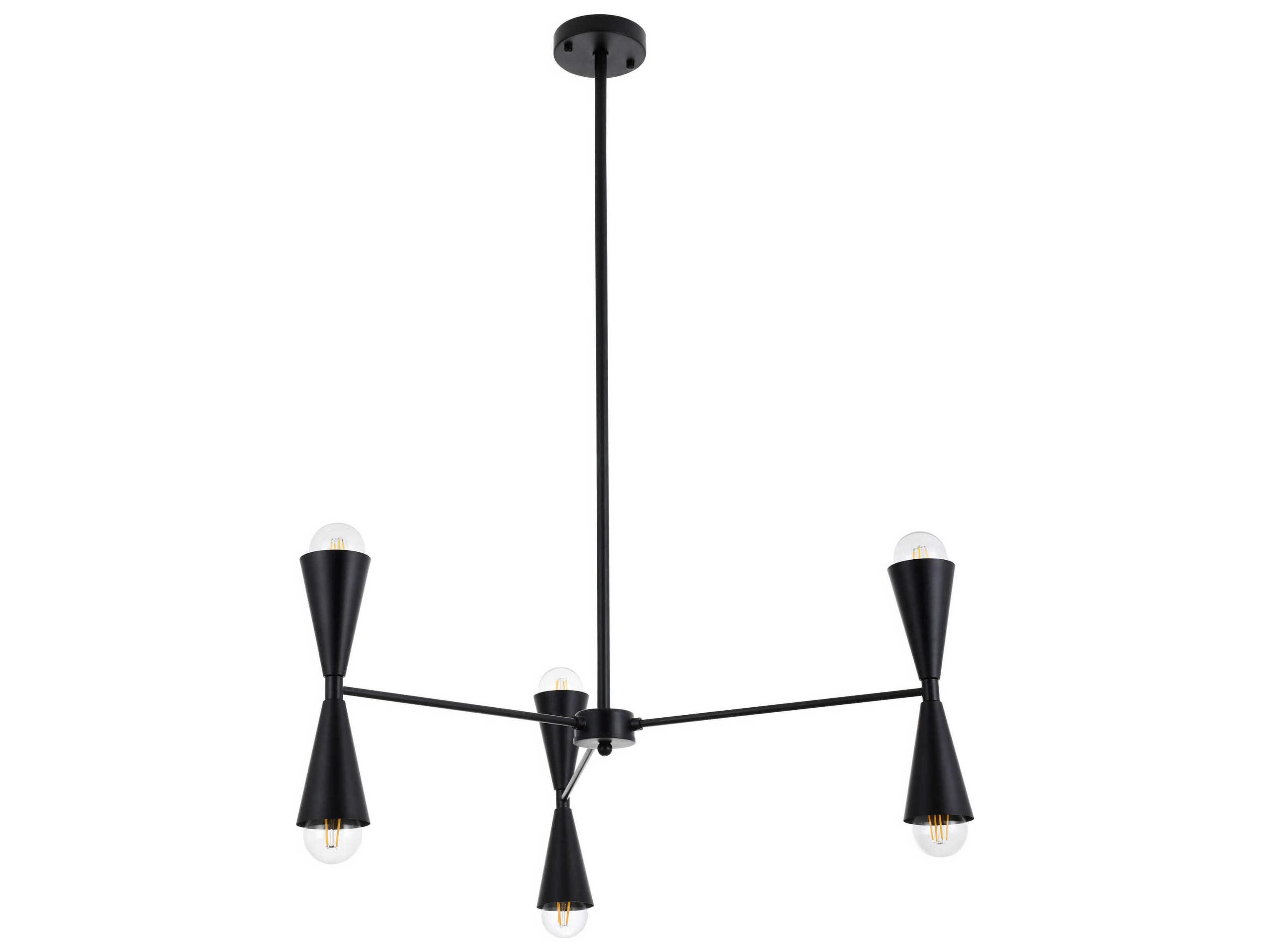 Elegant Lighting Cade 6-Light Black Chandelier