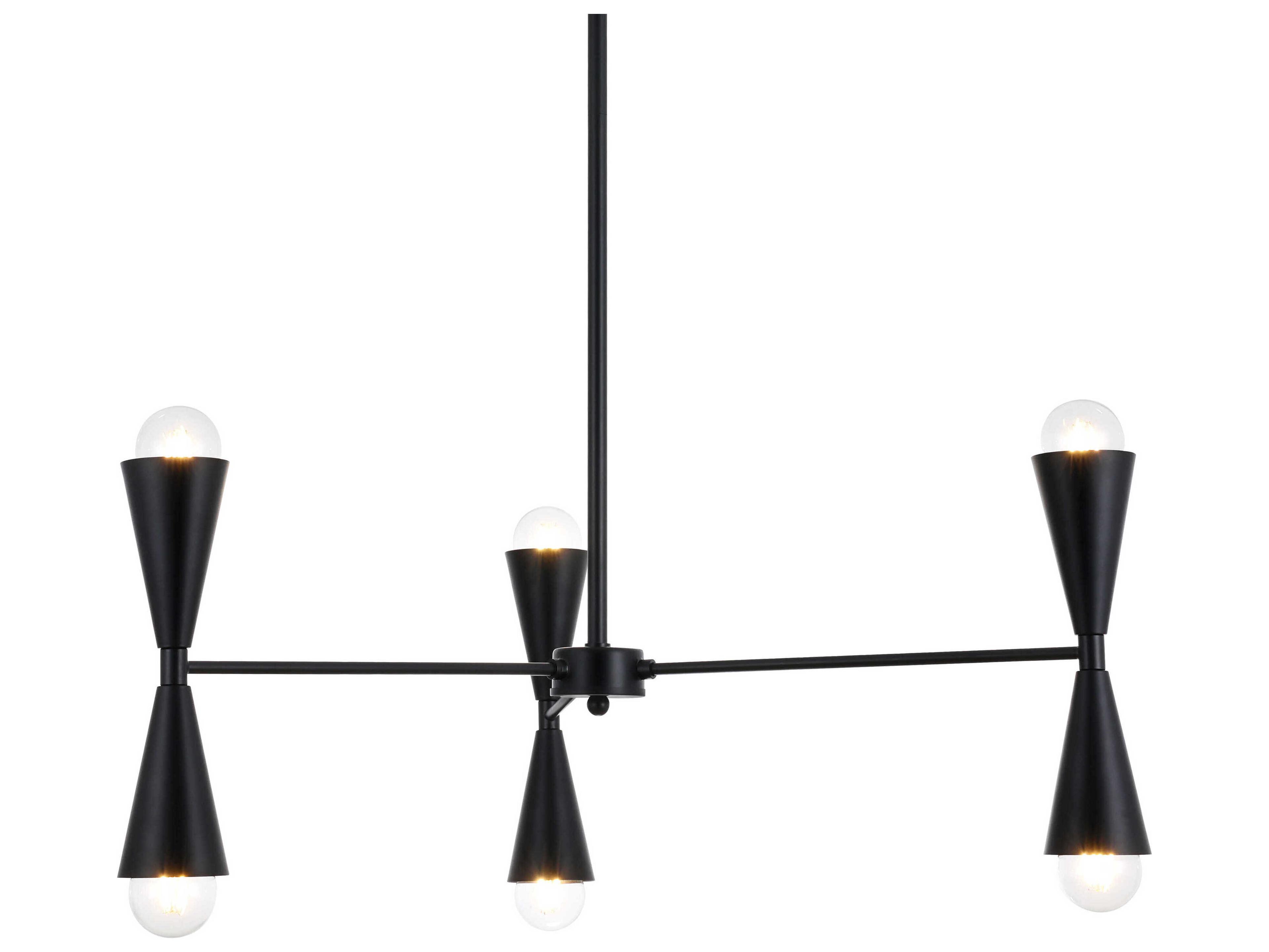 Elegant Lighting Cade 6-Light Black Chandelier