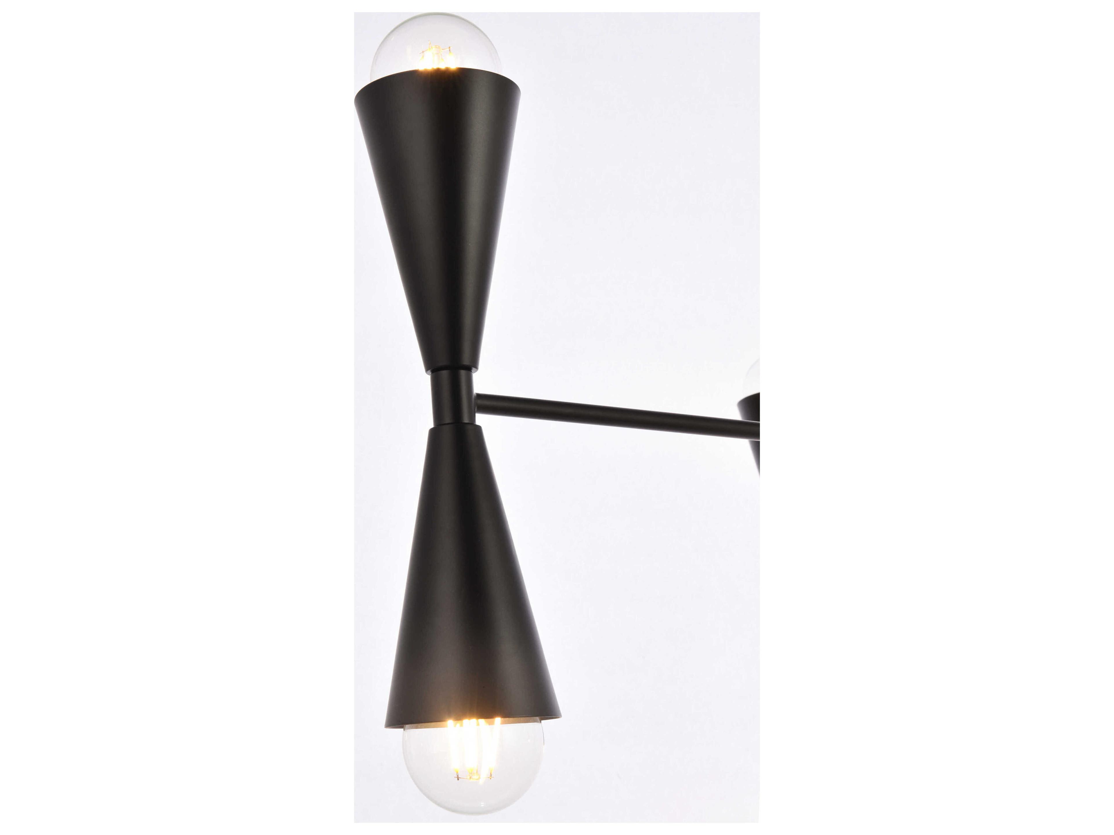 Elegant Lighting Cade 6-Light Black Chandelier