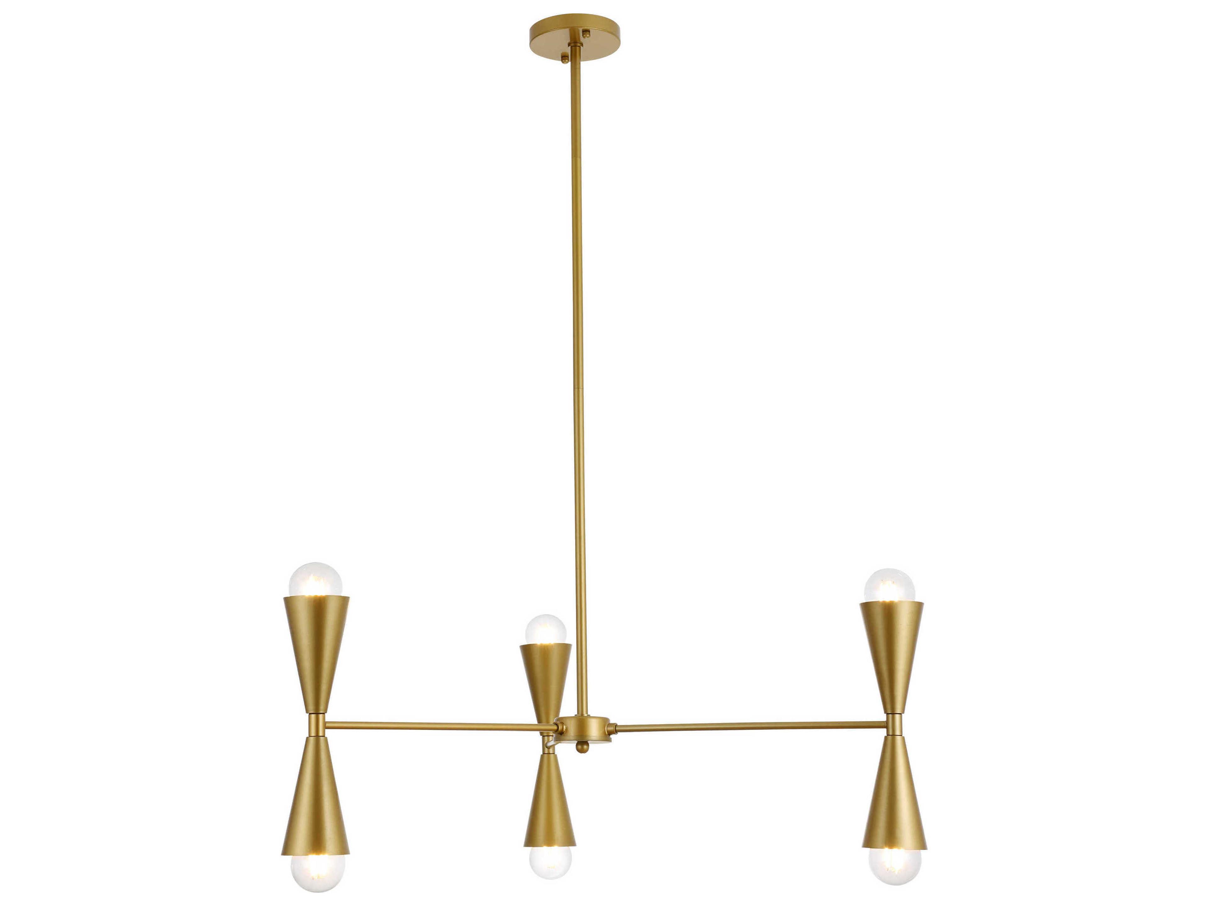 Cade 6-Light Brass Chandelier