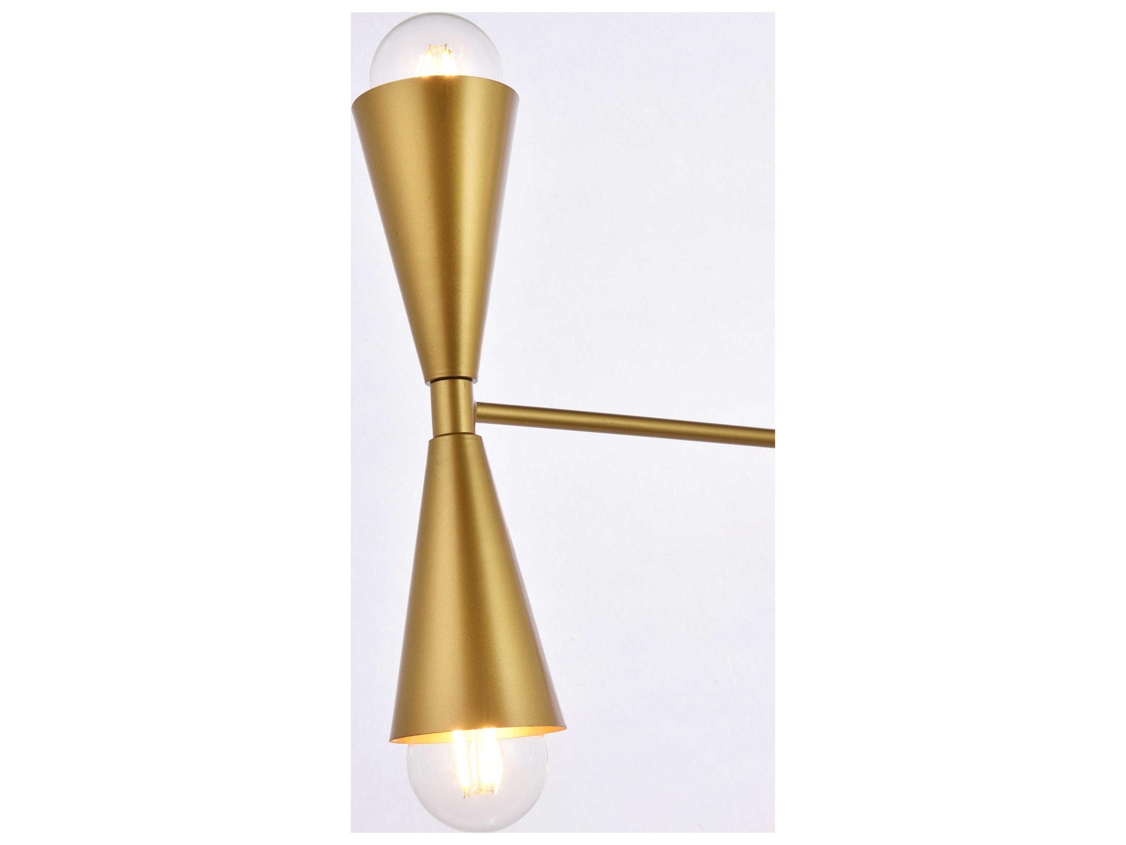 Elegant Lighting Cade 6-Light Brass Chandelier