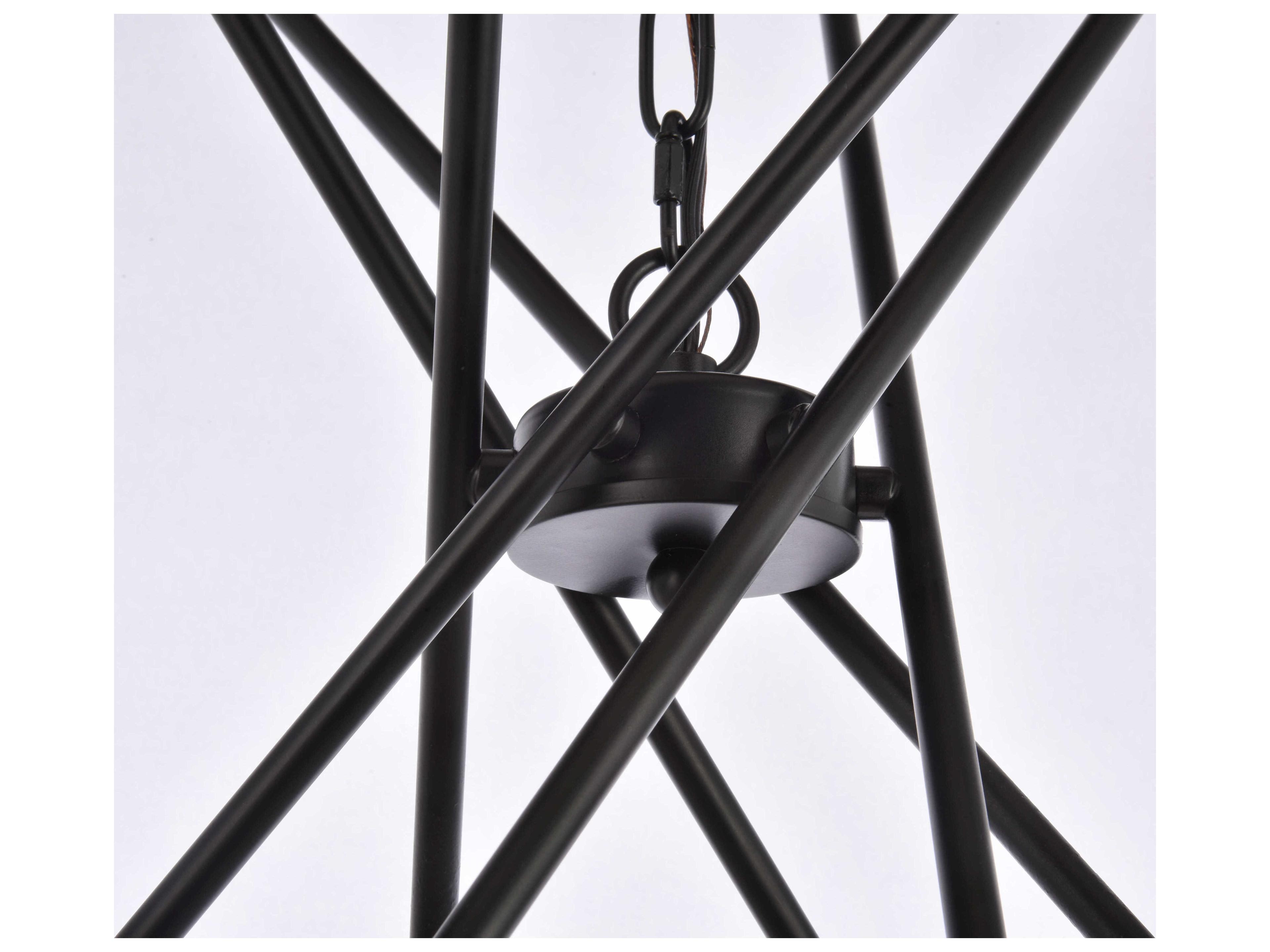 Elegant Lighting Casen 6-Light Black Chandelier