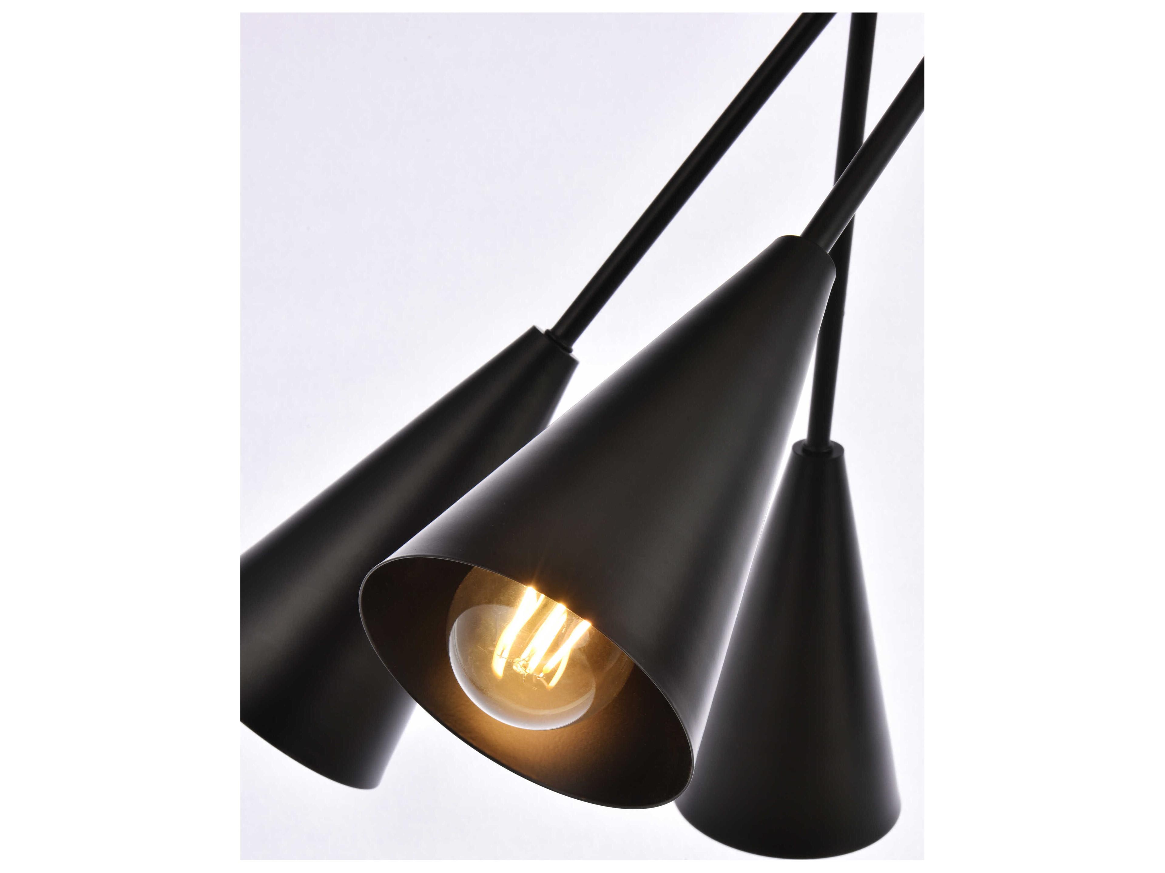 Elegant Lighting Casen 6-Light Black Chandelier