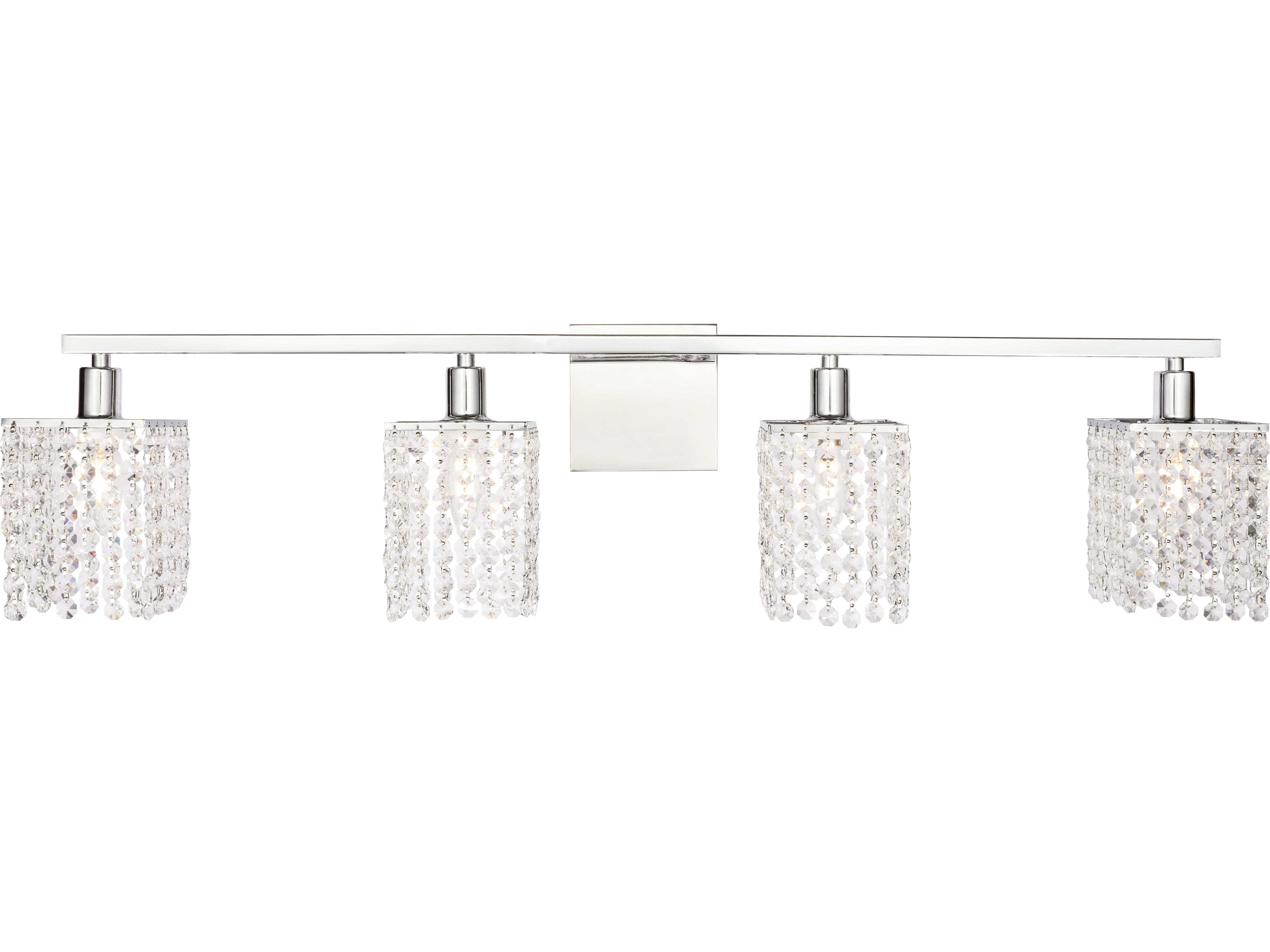 Phineas 4-Light Chrome Crystal Vanity Light
