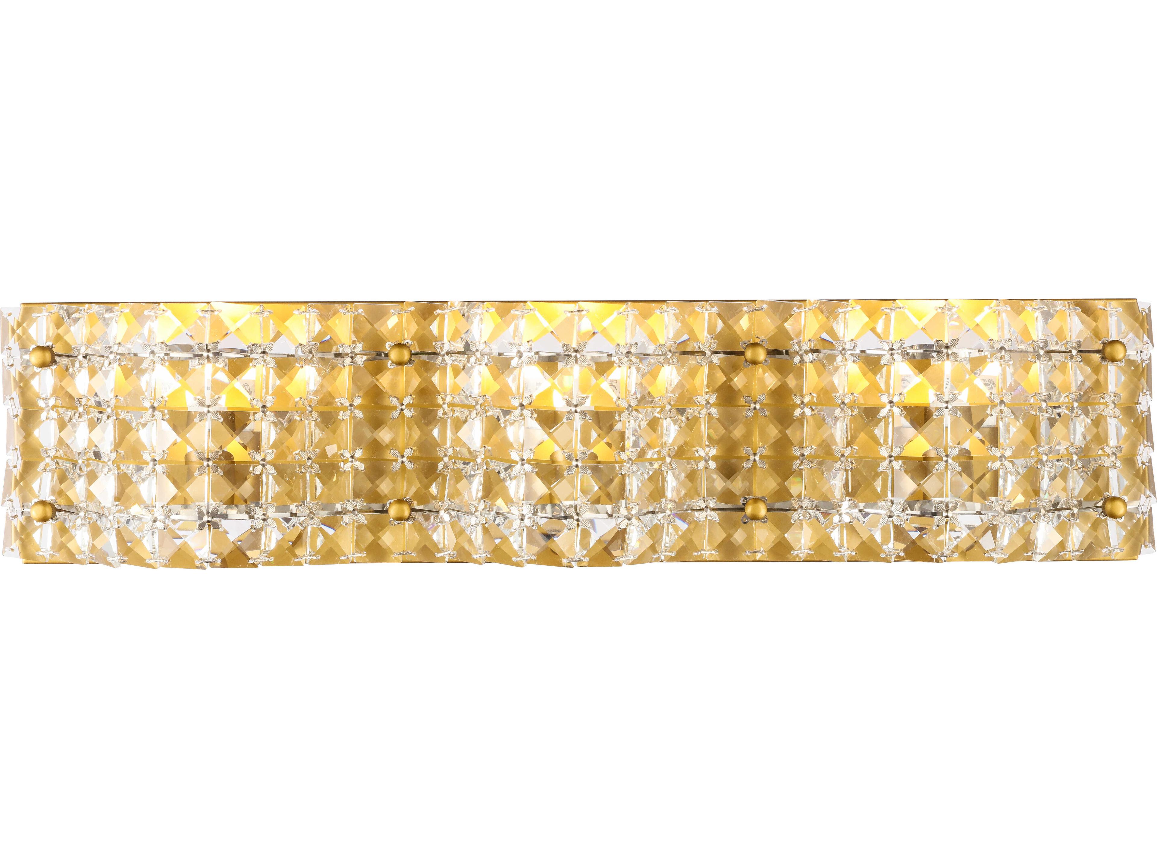 Ollie 3-Light Brass Crystal Vanity Light
