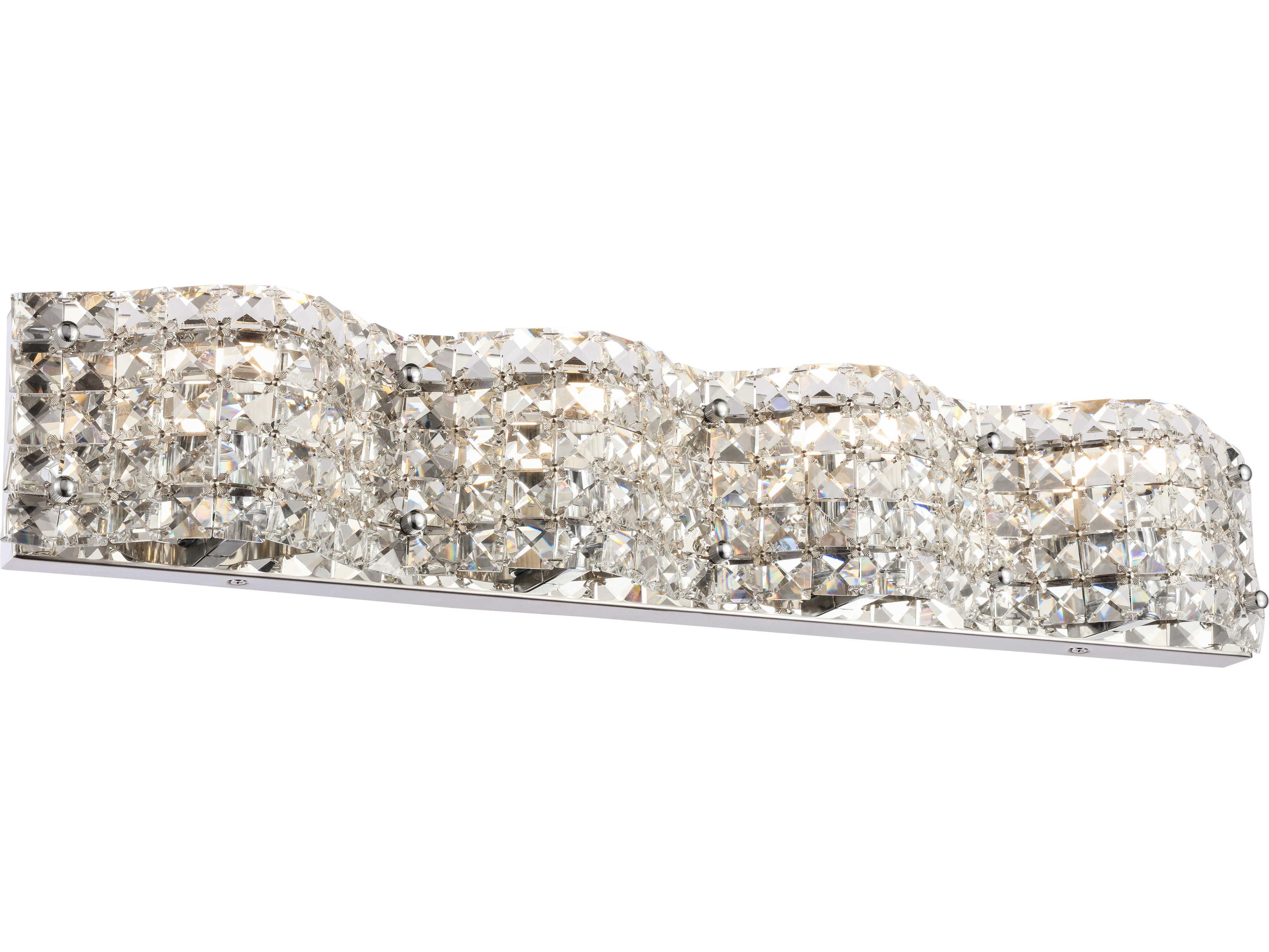 Elegant Lighting Ollie 4-Light Chrome Crystal Vanity Light