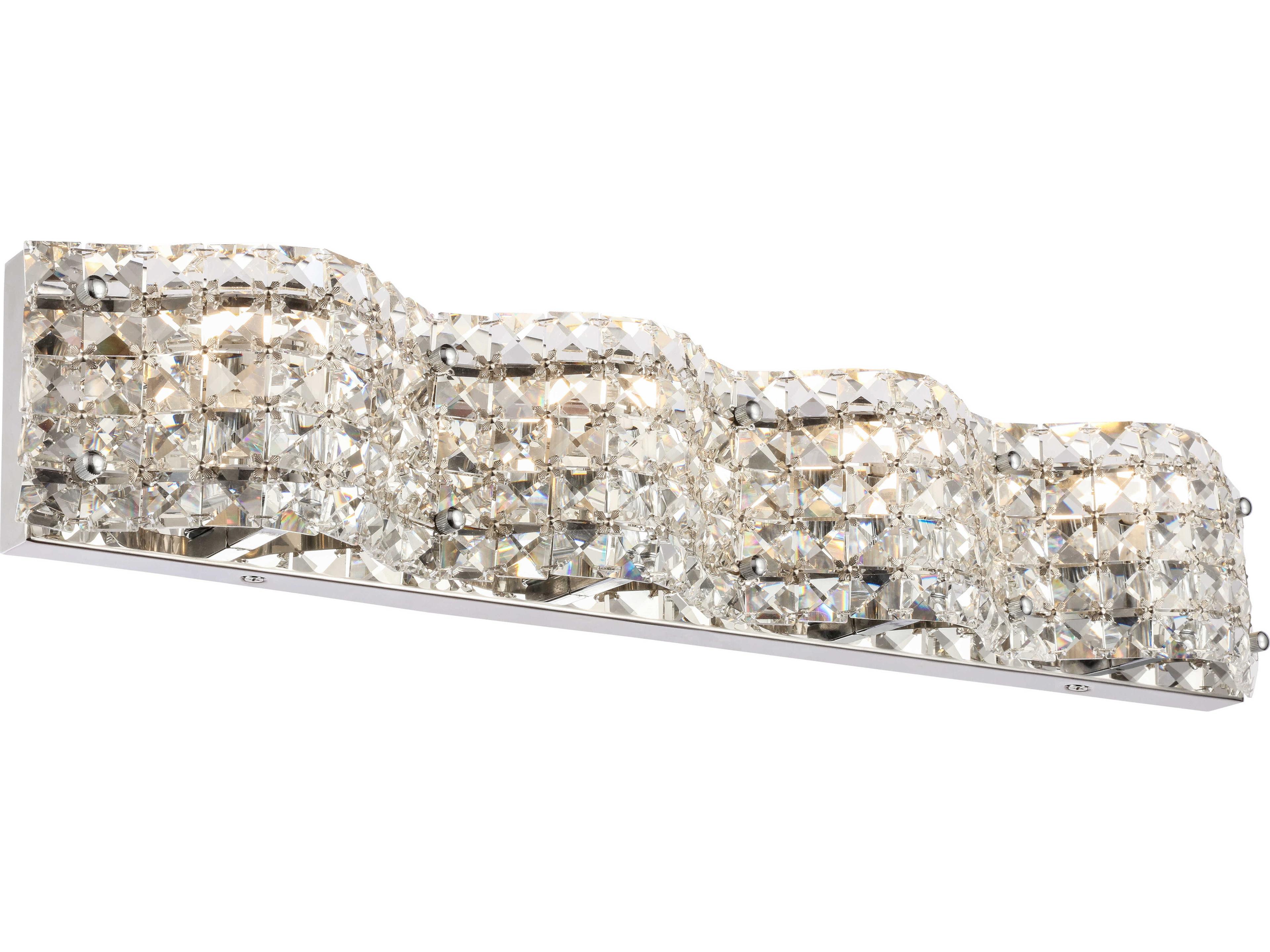 Elegant Lighting Ollie 4-Light Chrome Crystal Vanity Light