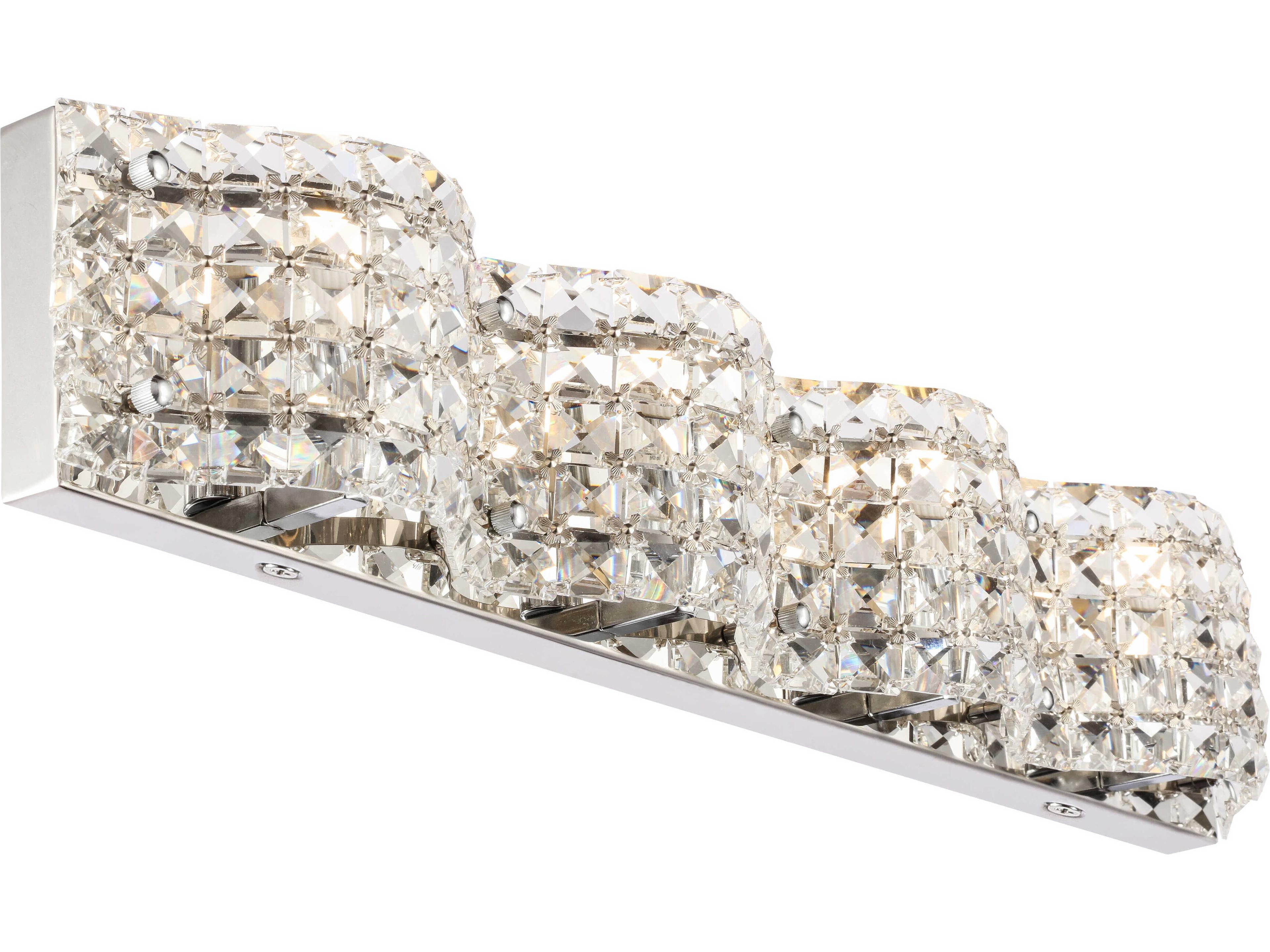 Elegant Lighting Ollie 4-Light Chrome Crystal Vanity Light