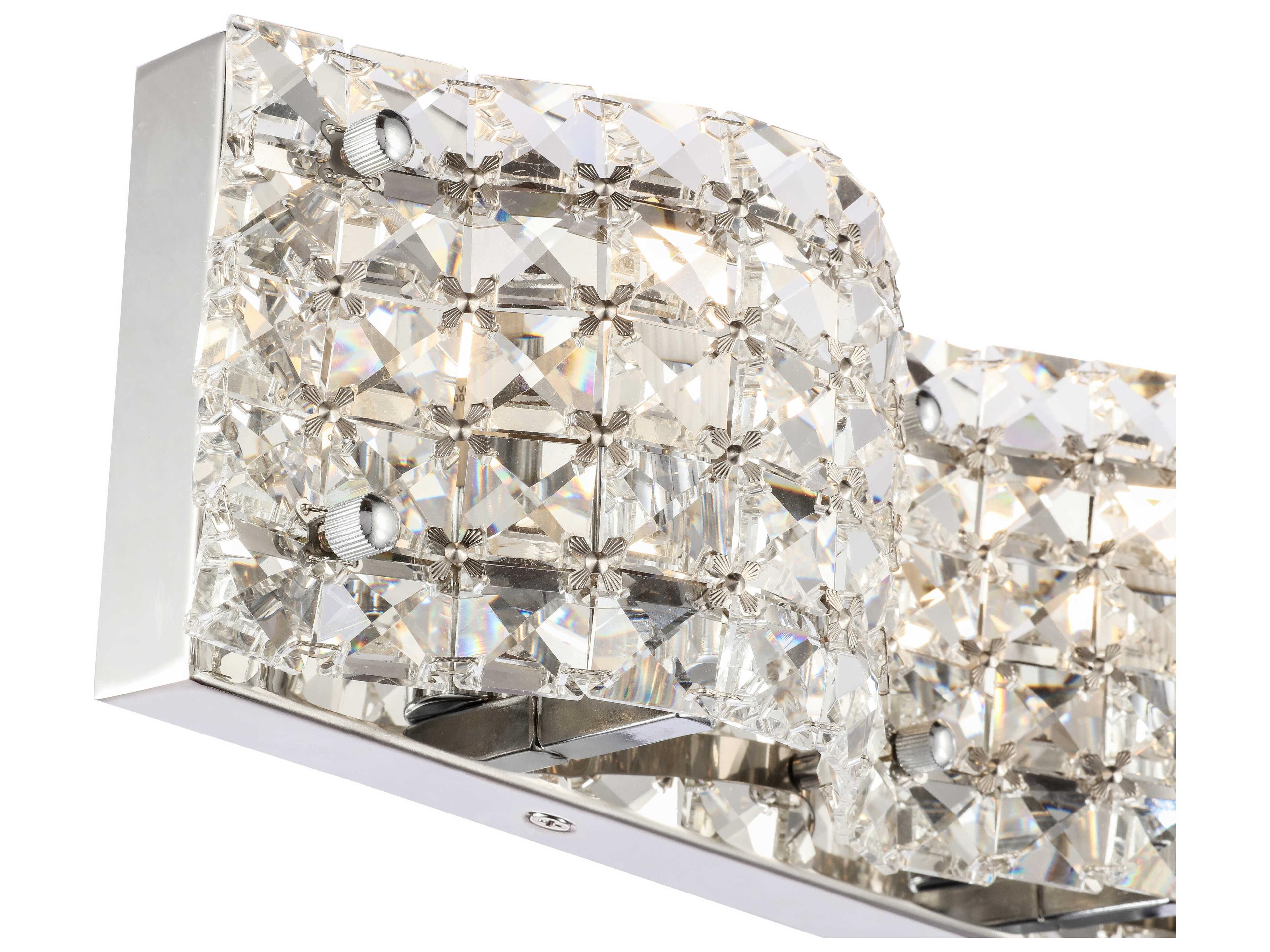 Elegant Lighting Ollie 4-Light Chrome Crystal Vanity Light