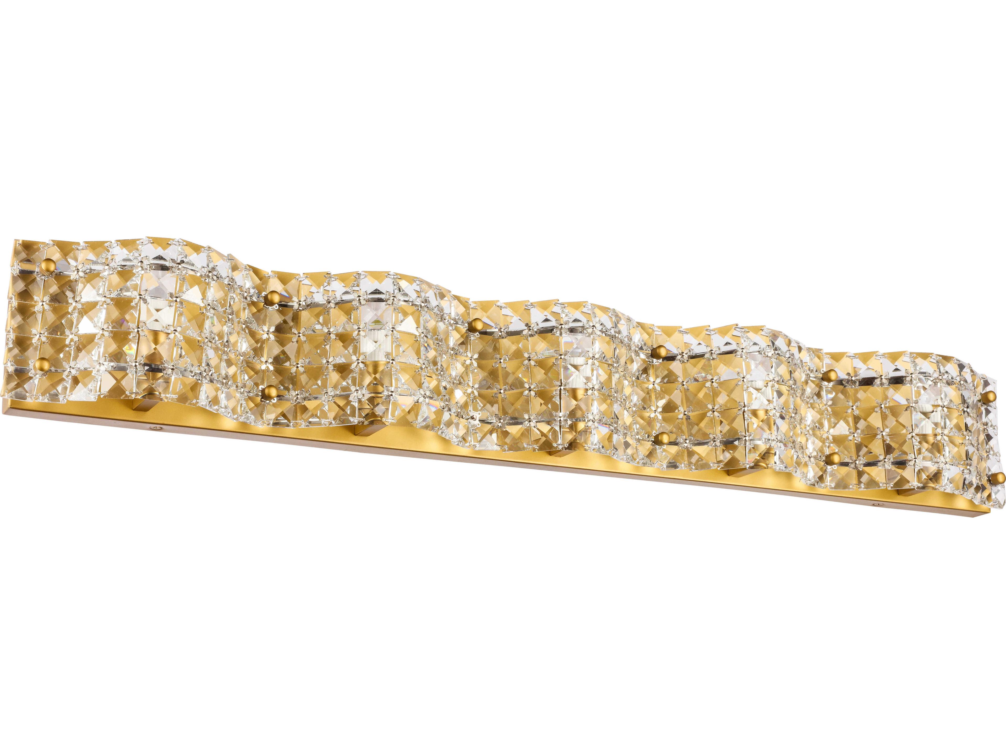 Elegant Lighting Ollie 5-Light Brass Crystal Vanity Light