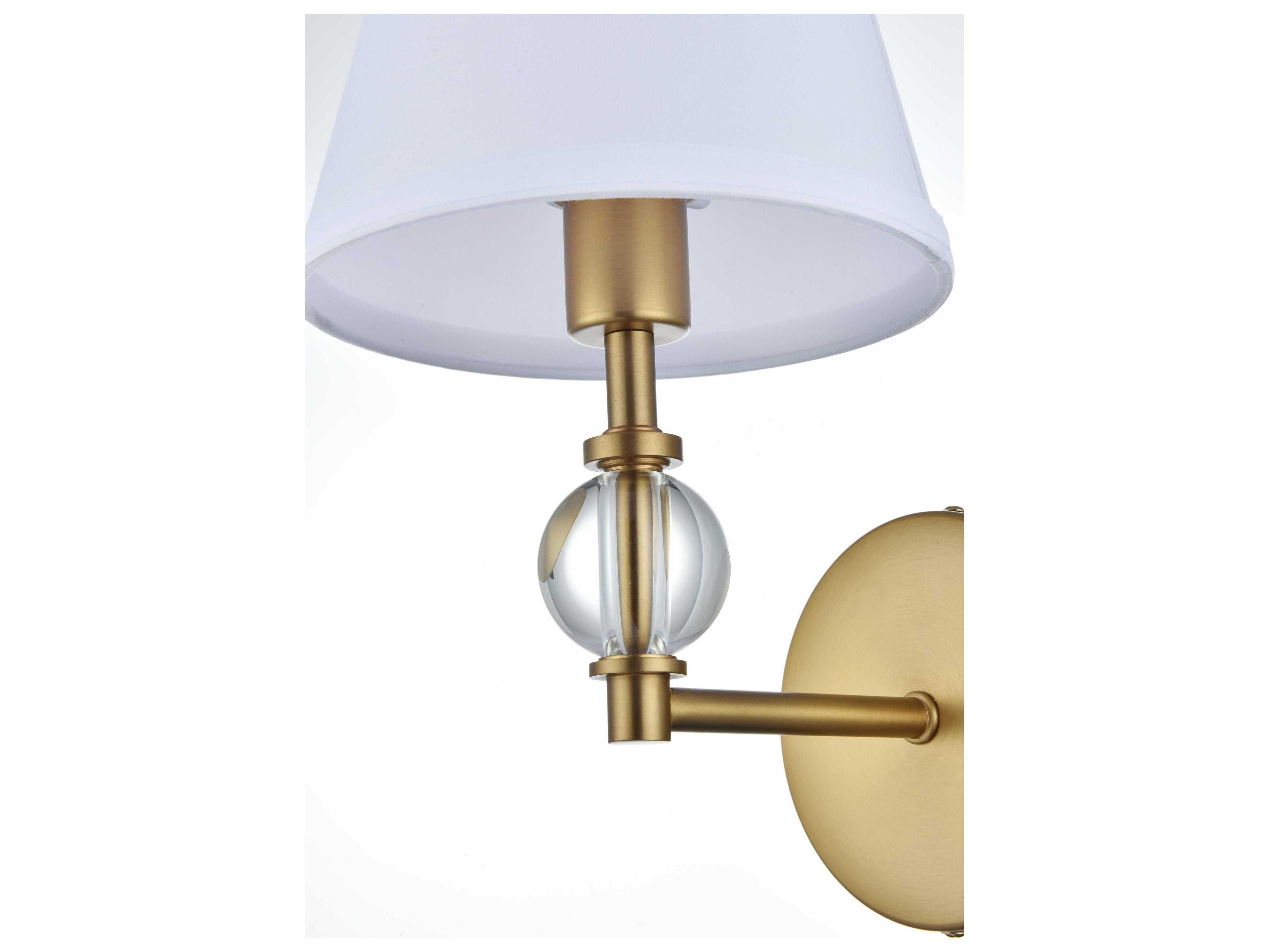 Elegant Lighting Bethany 1-Light Satin Gold Wall Sconce