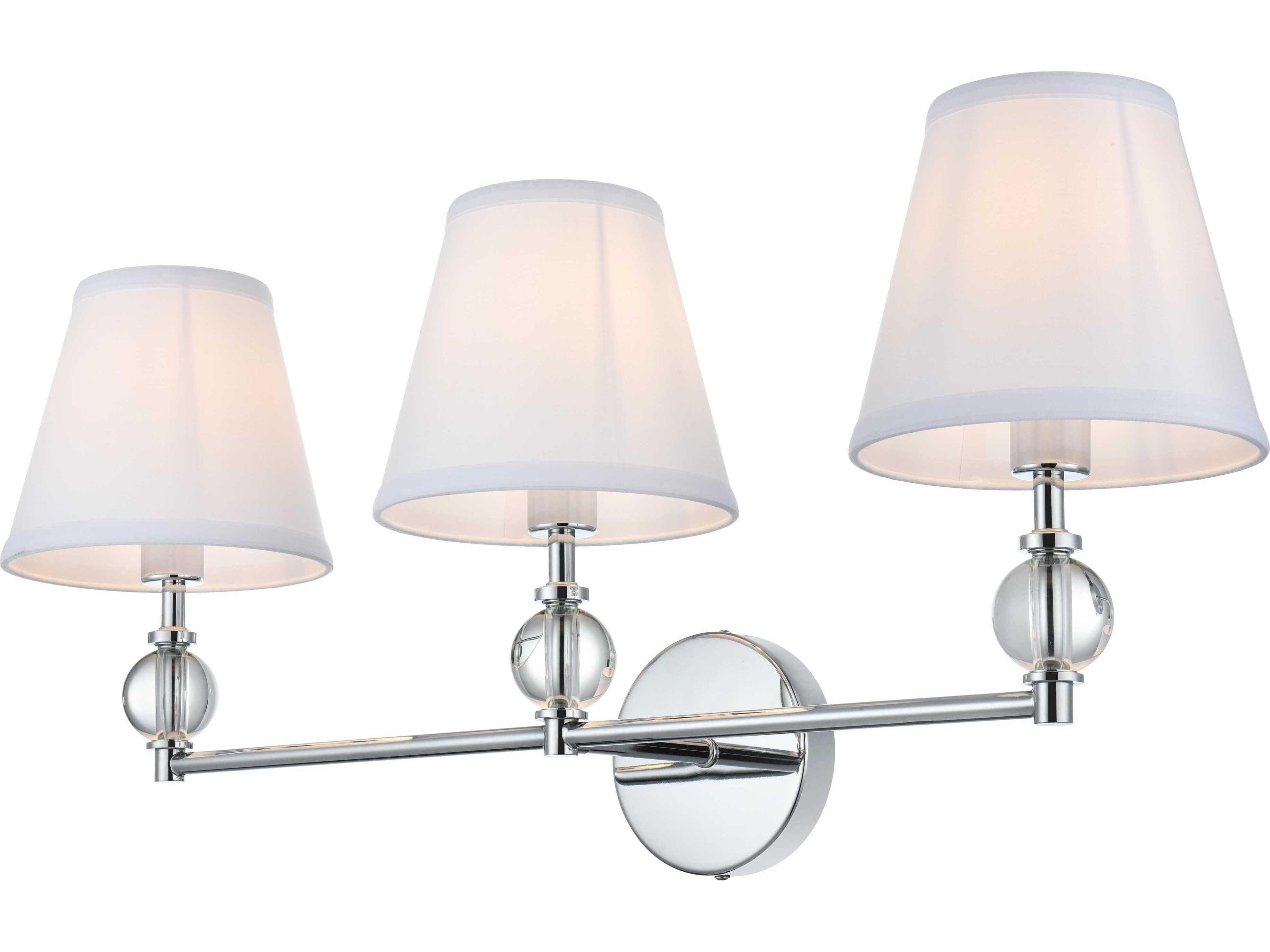 Bethany 3-Light Chrome Vanity Light