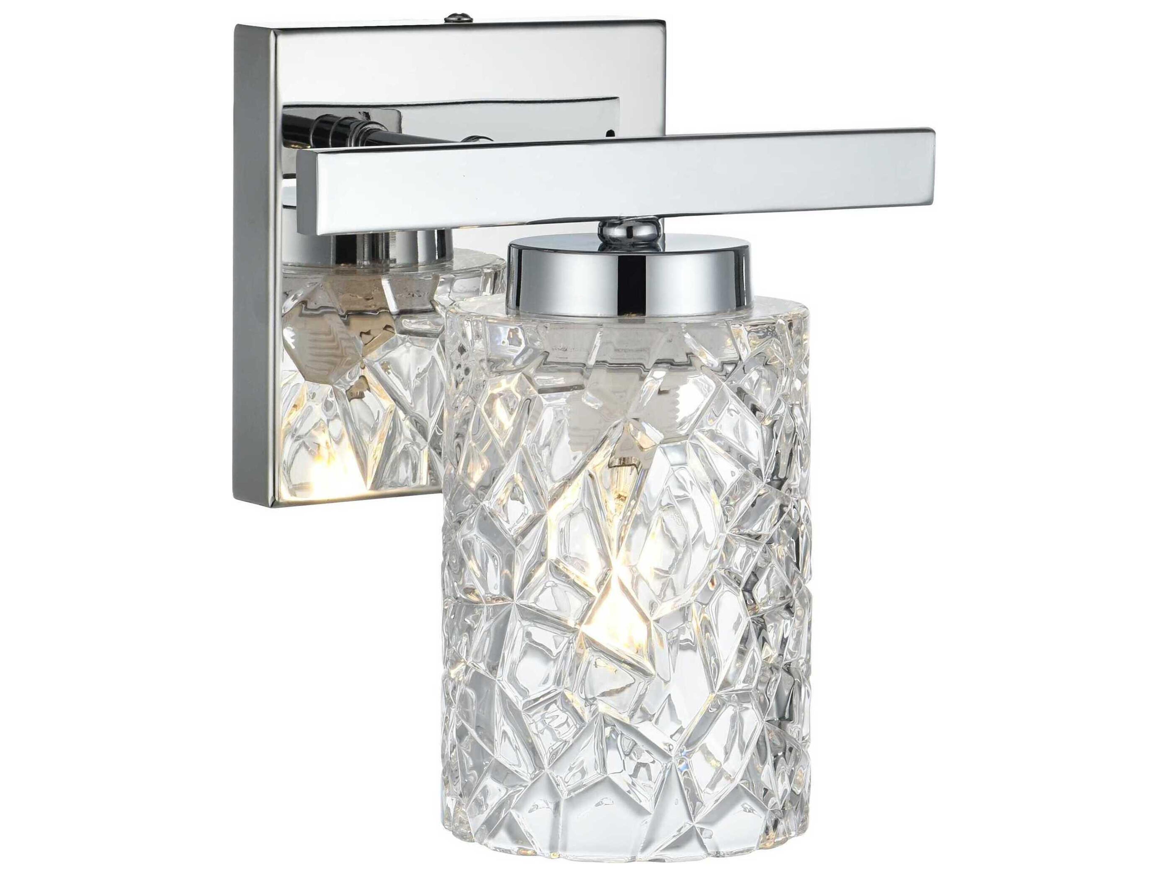 Elegant Lighting Cassie 1-Light Chrome Wall Sconce