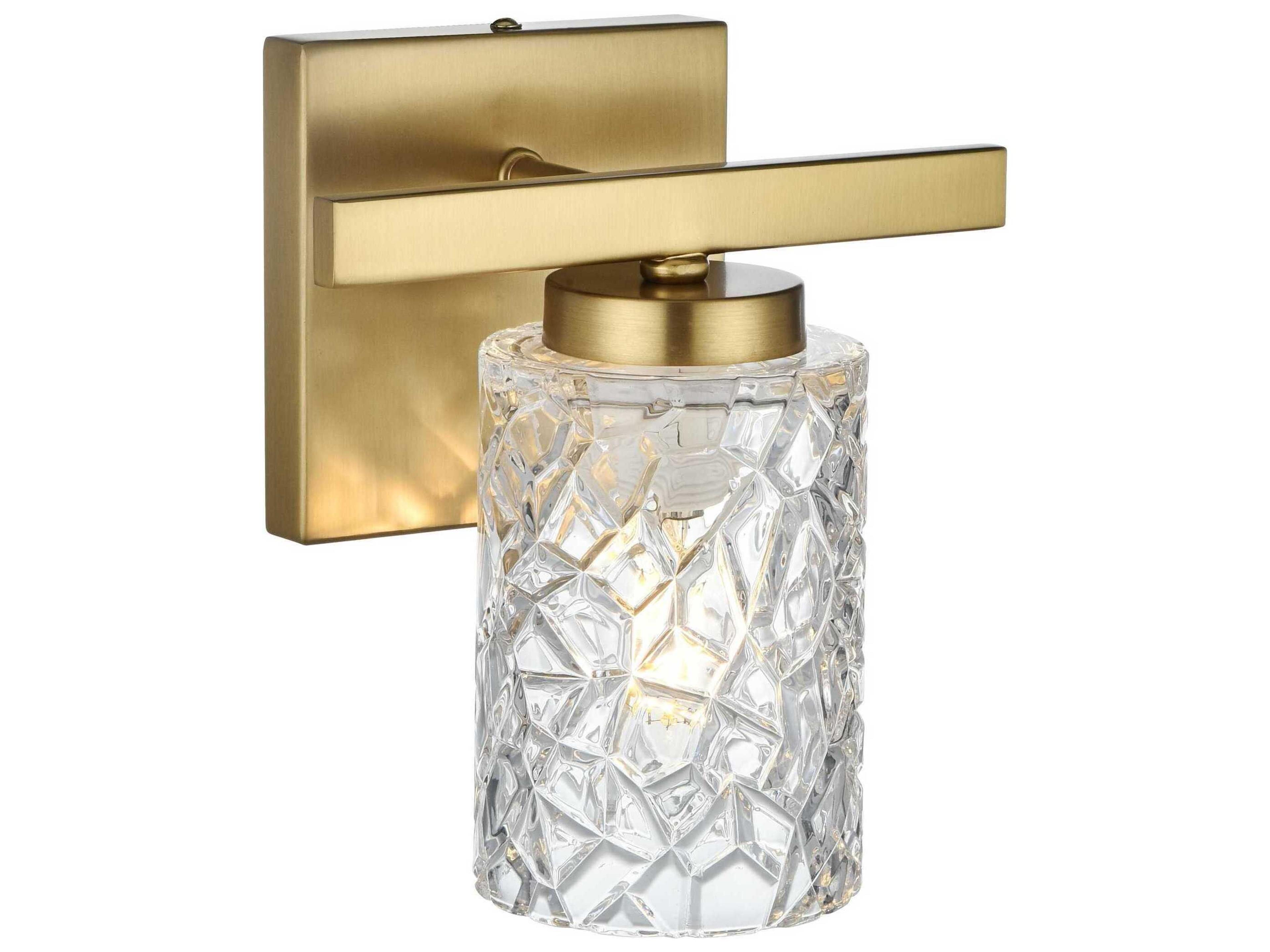 Elegant Lighting Cassie 1-Light Satin Gold Wall Sconce