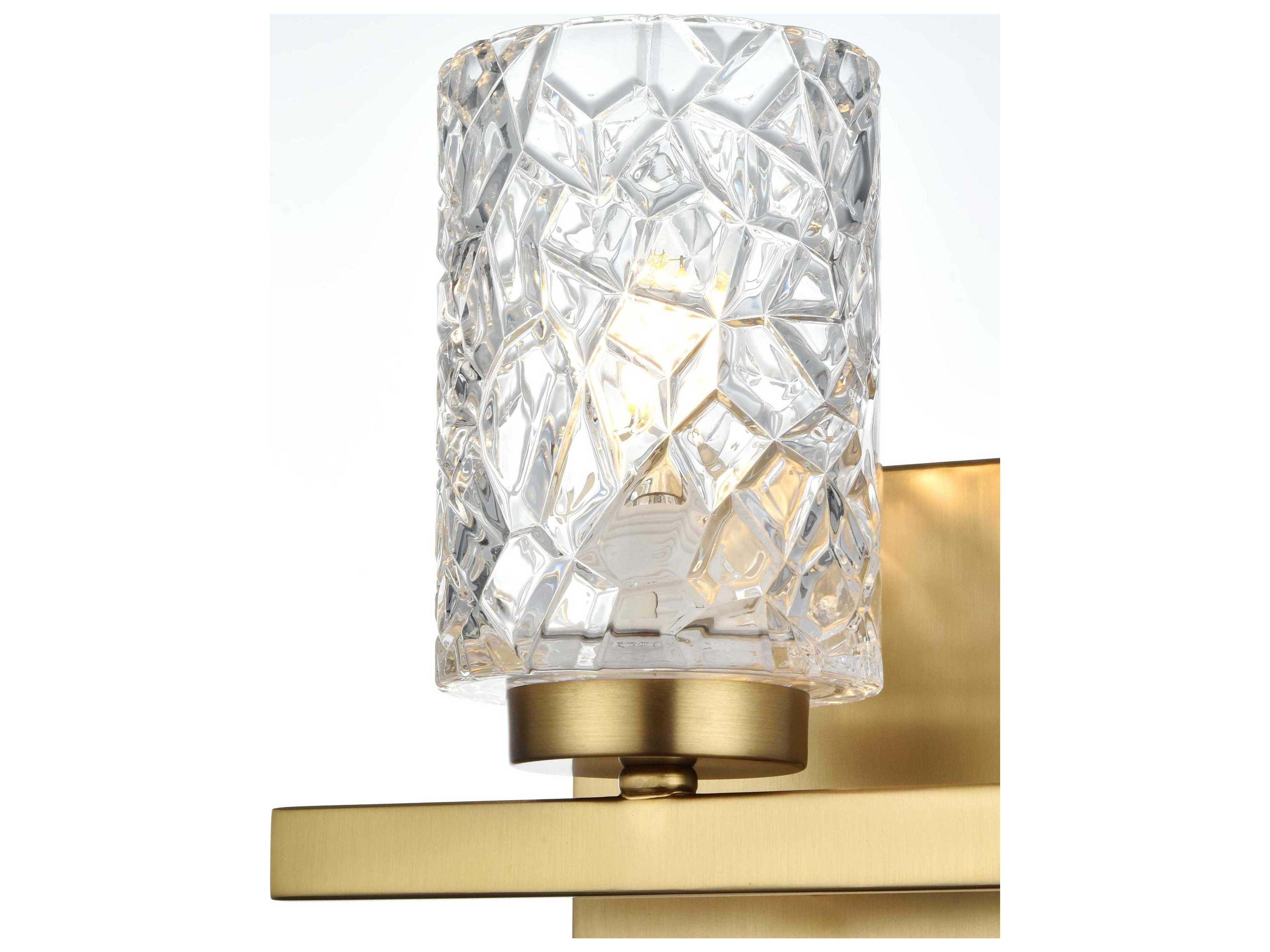 Elegant Lighting Cassie 1-Light Satin Gold Wall Sconce