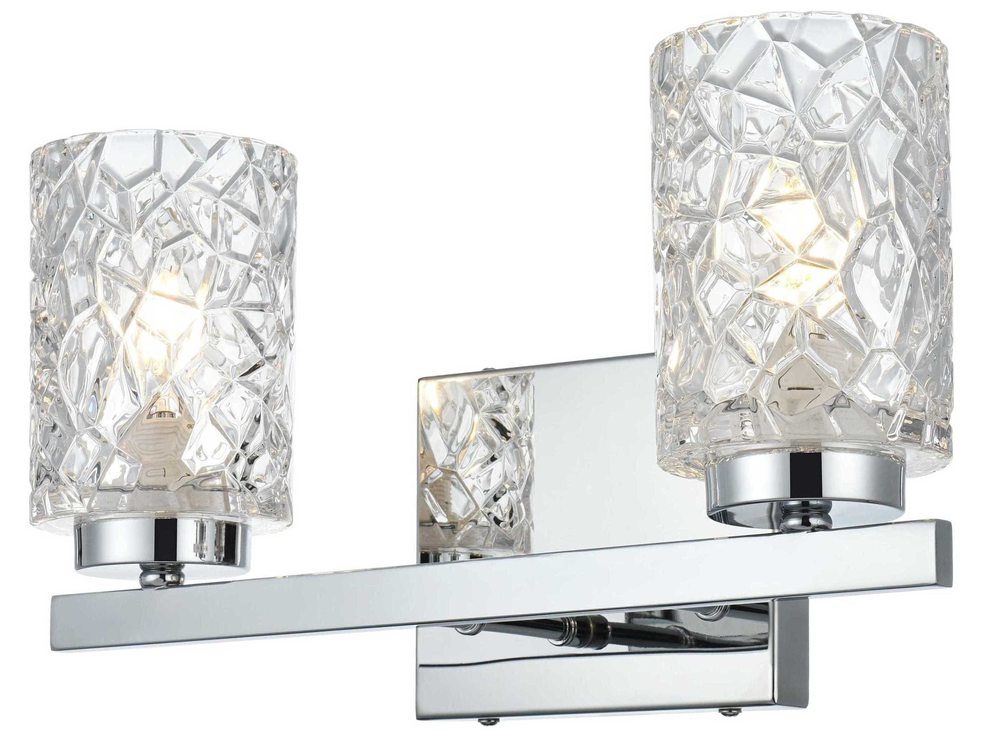 Cassie 2-Light Chrome Vanity Light