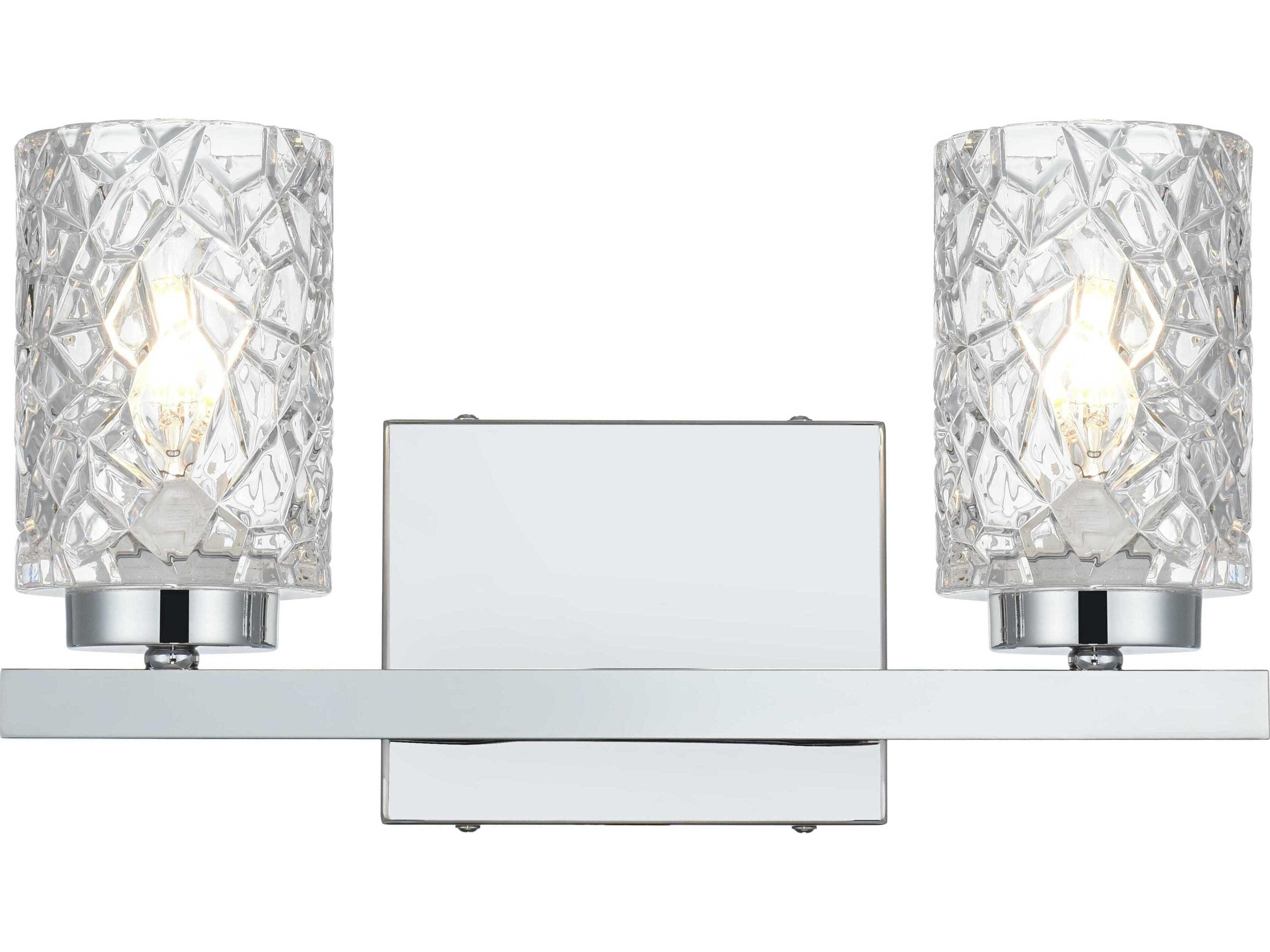 Elegant Lighting Cassie 2-Light Chrome Vanity Light