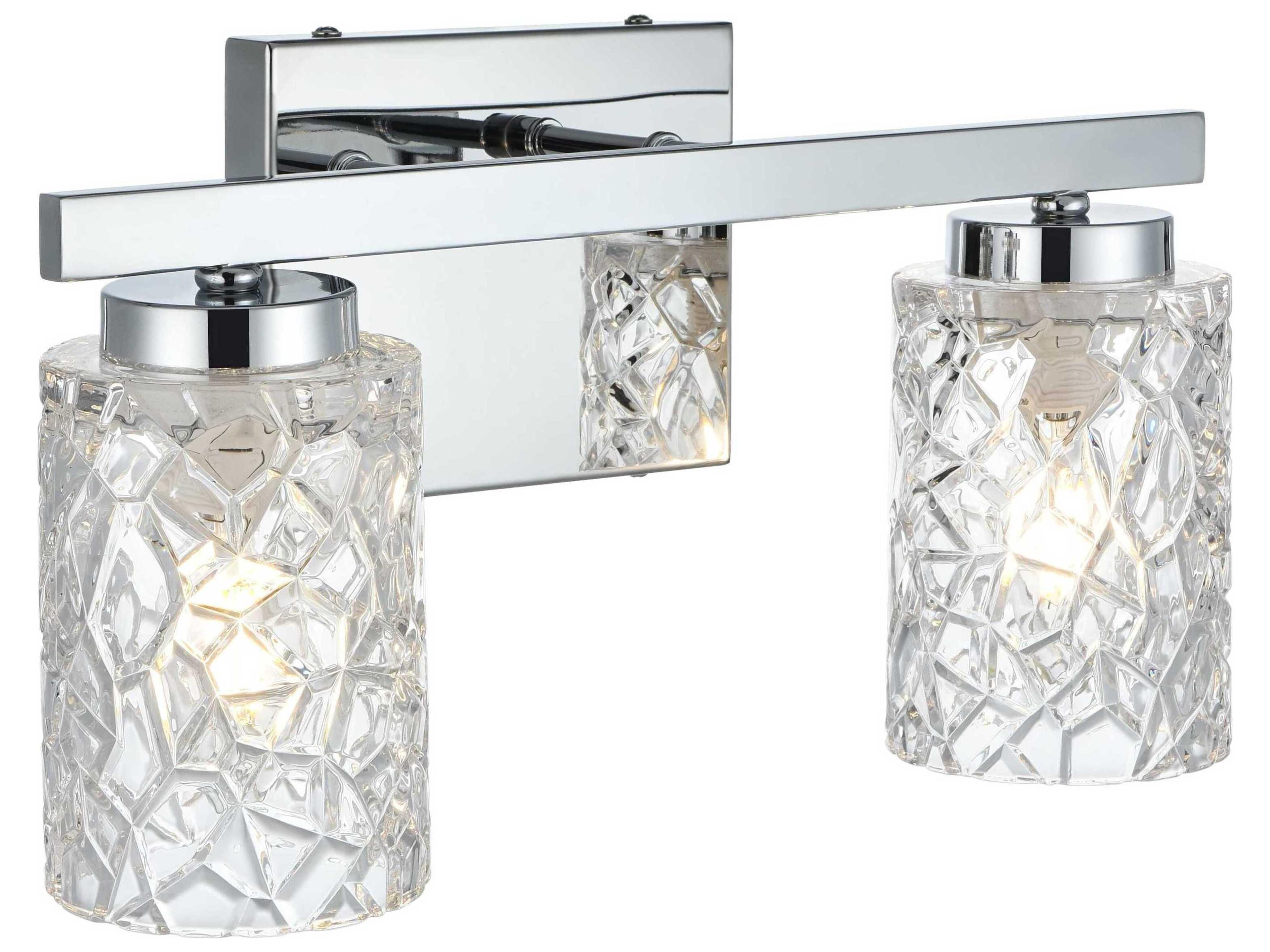 Elegant Lighting Cassie 2-Light Chrome Vanity Light