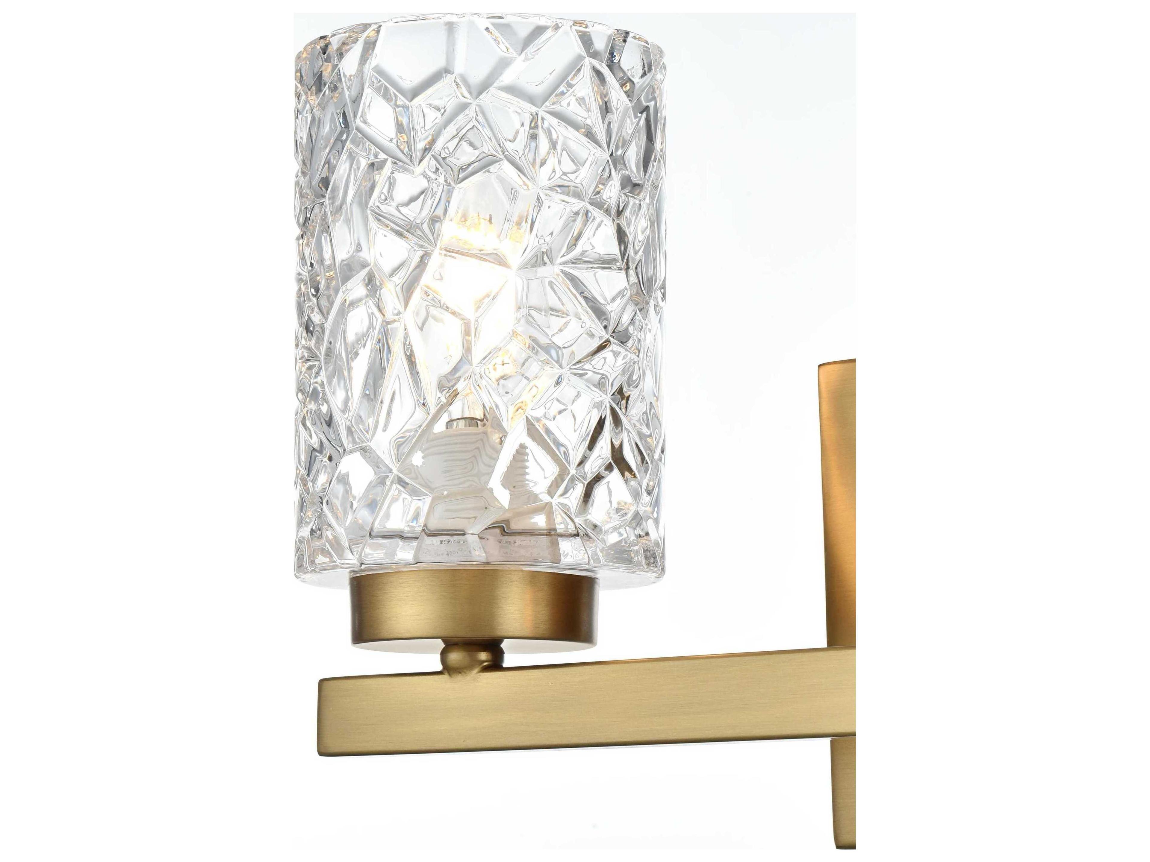 Elegant Lighting Cassie 2-Light Satin Gold Vanity Light