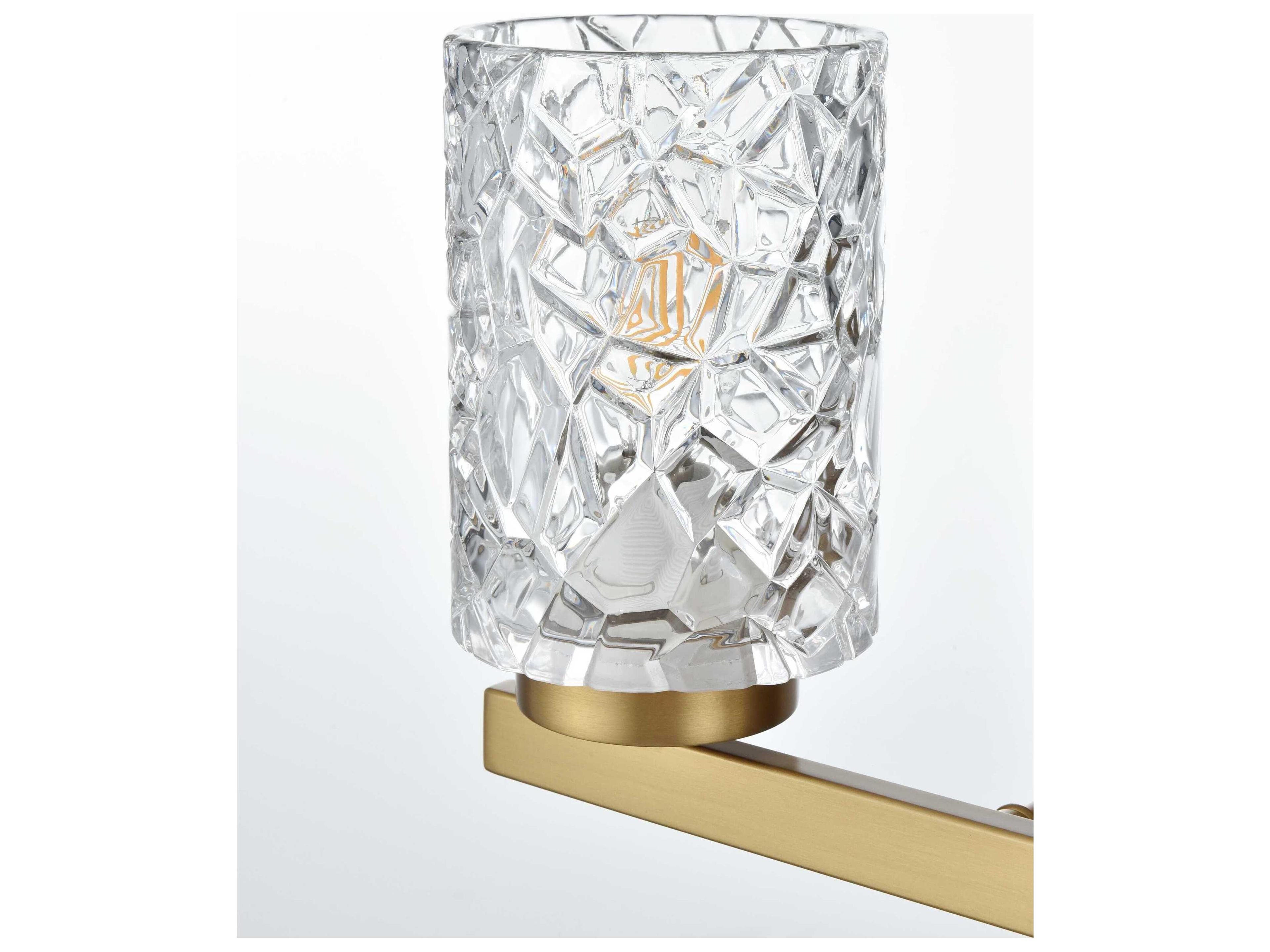 Elegant Lighting Cassie 2-Light Satin Gold Vanity Light