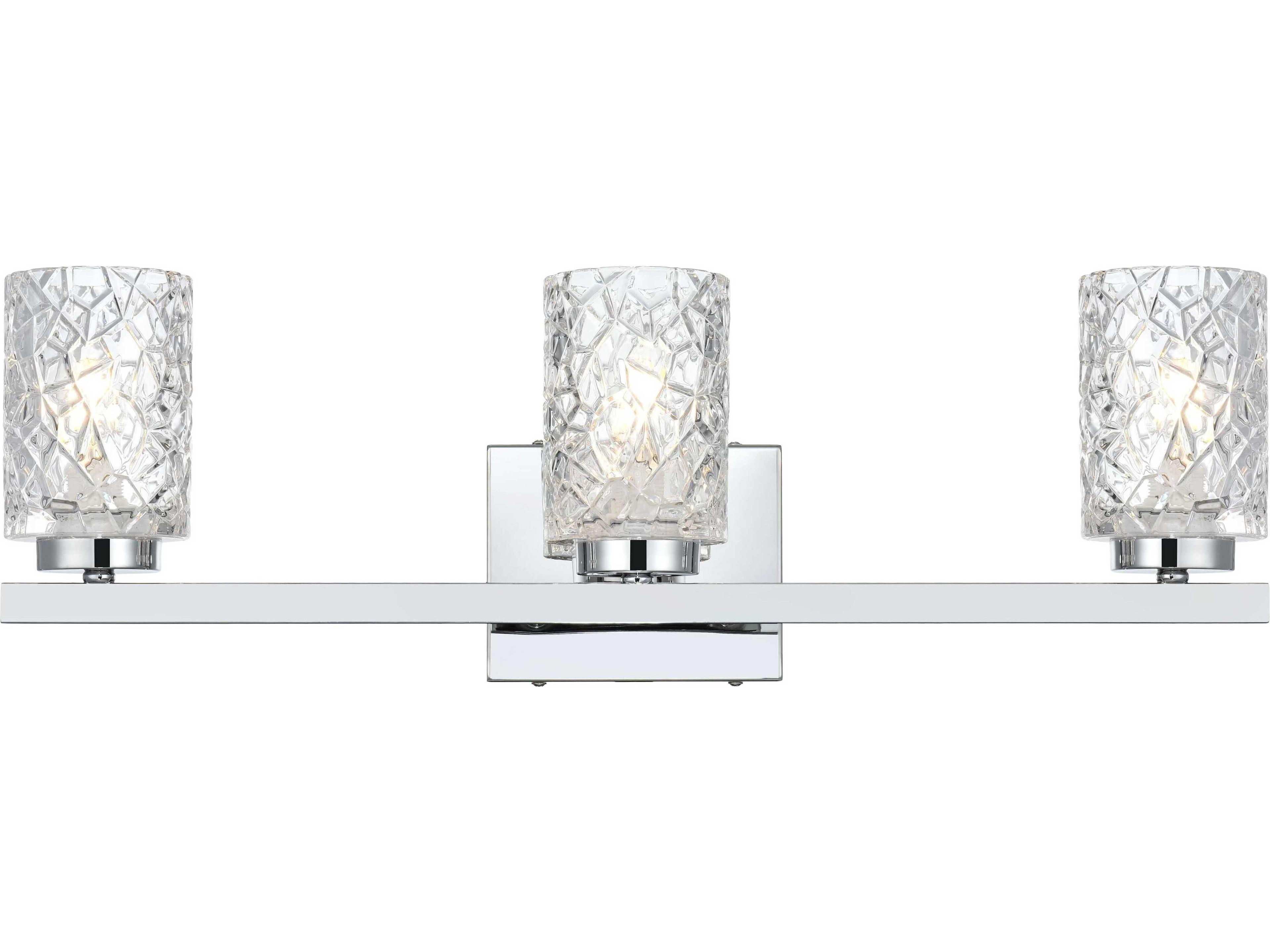 Elegant Lighting Cassie 3-Light Chrome Vanity Light