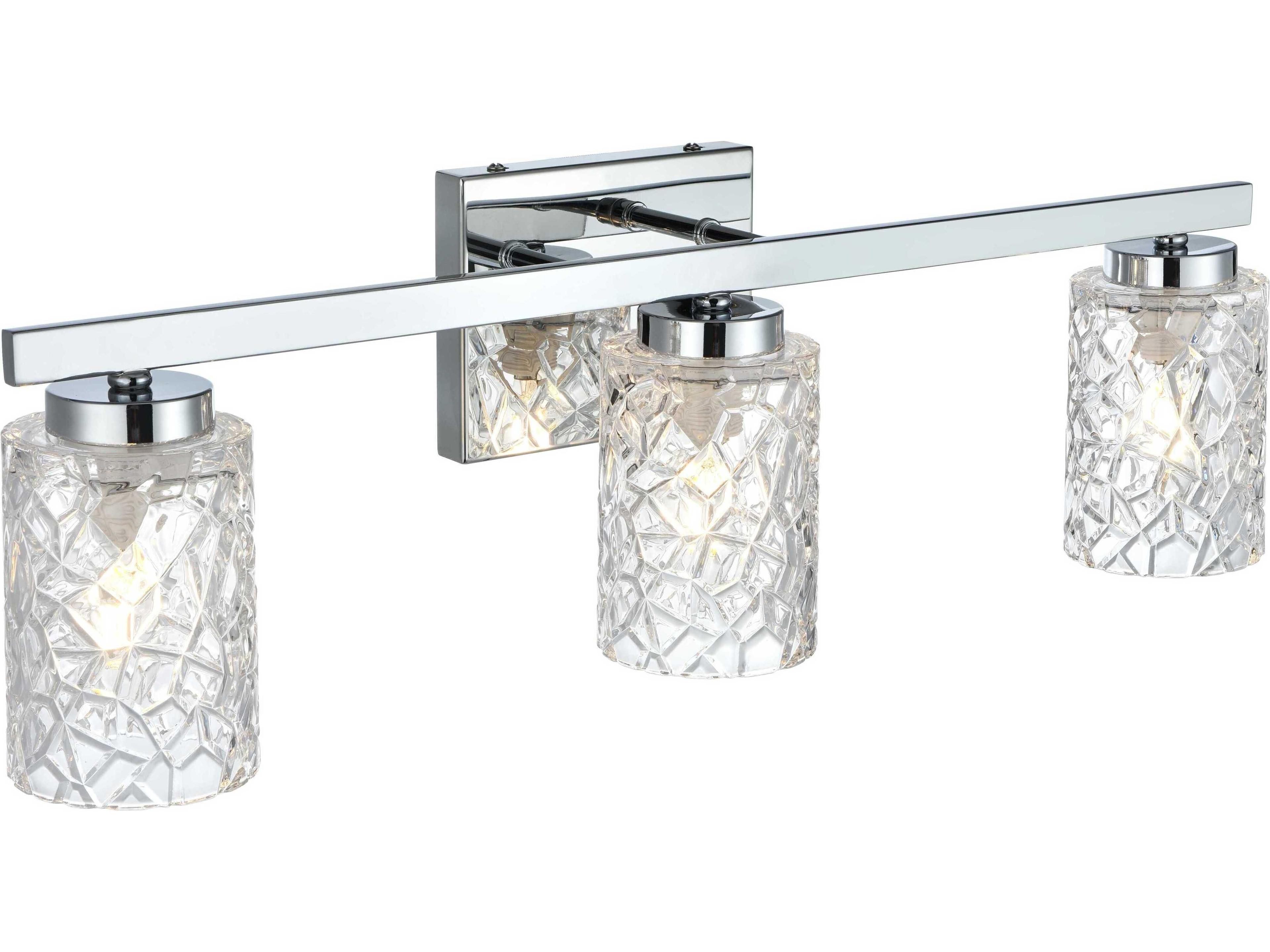 Elegant Lighting Cassie 3-Light Chrome Vanity Light