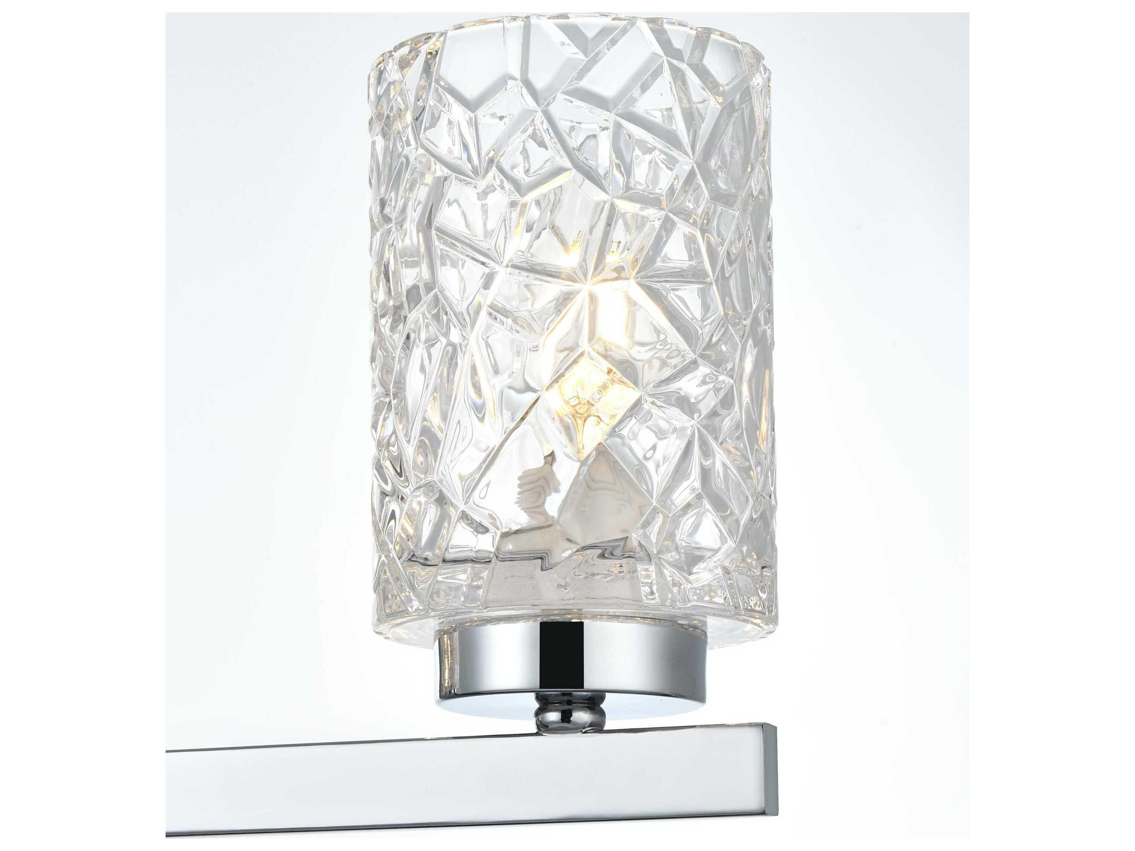 Elegant Lighting Cassie 3-Light Chrome Vanity Light