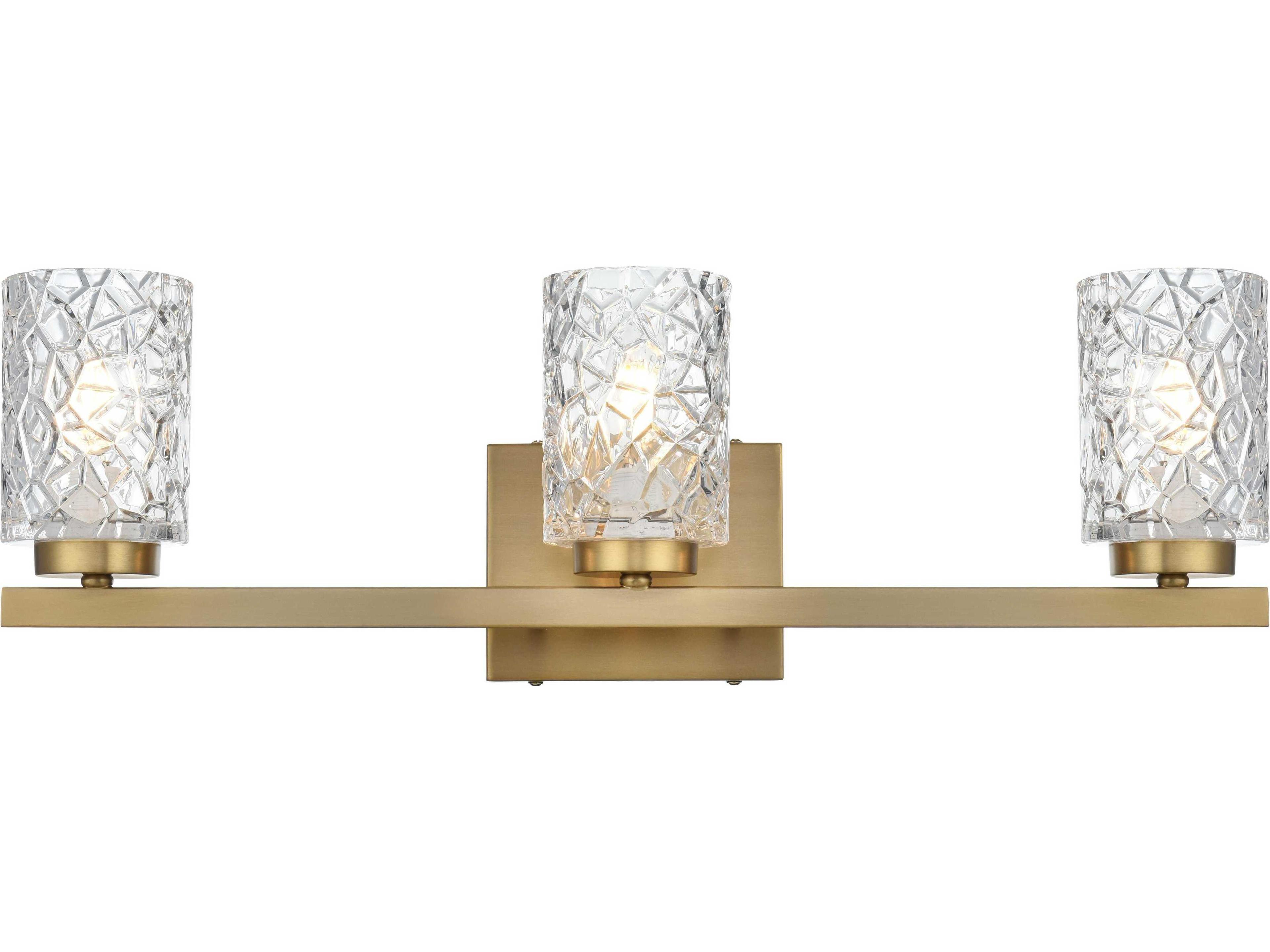 Elegant Lighting Cassie 3-Light Satin Gold Vanity Light