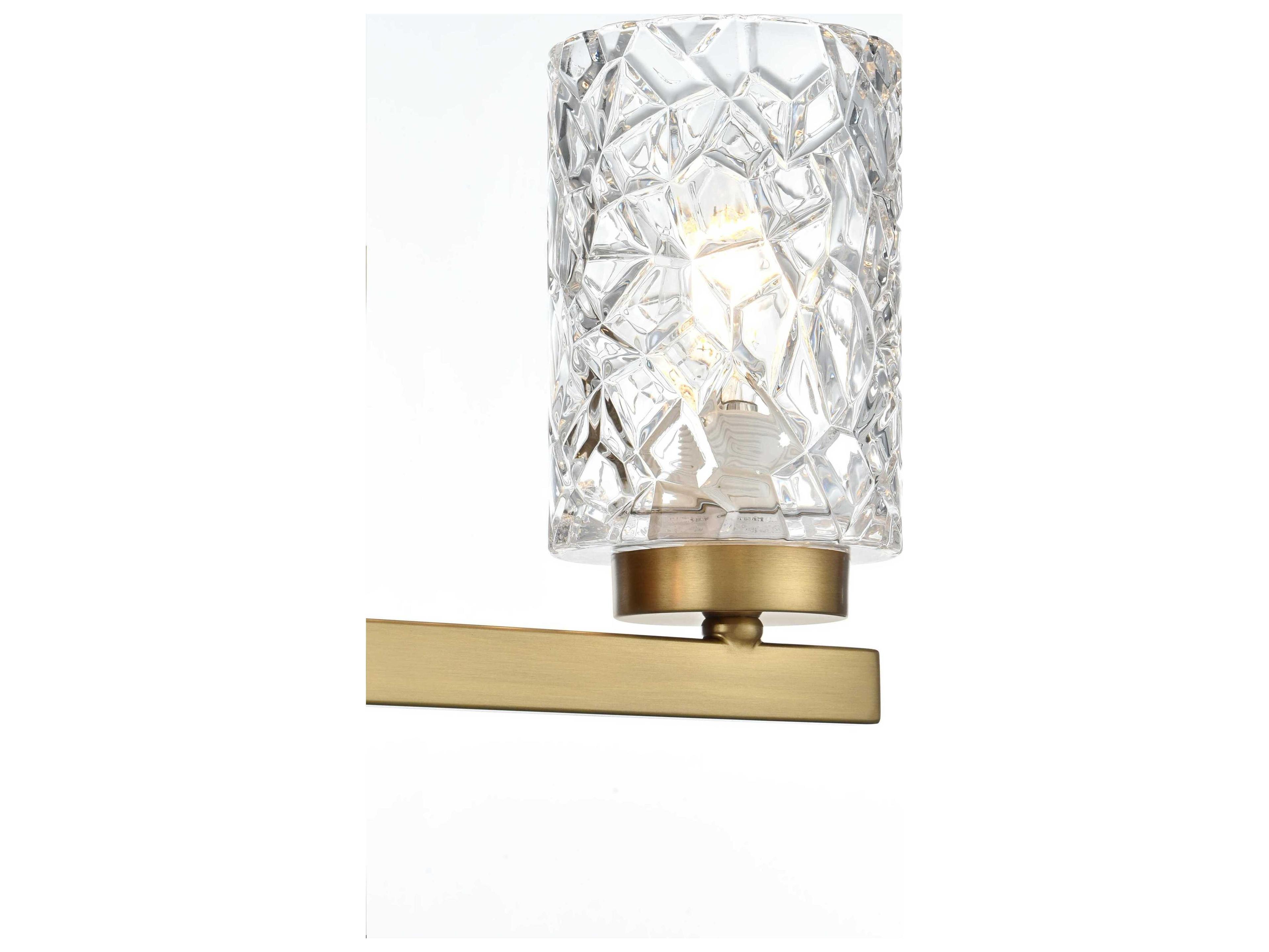 Elegant Lighting Cassie 3-Light Satin Gold Vanity Light