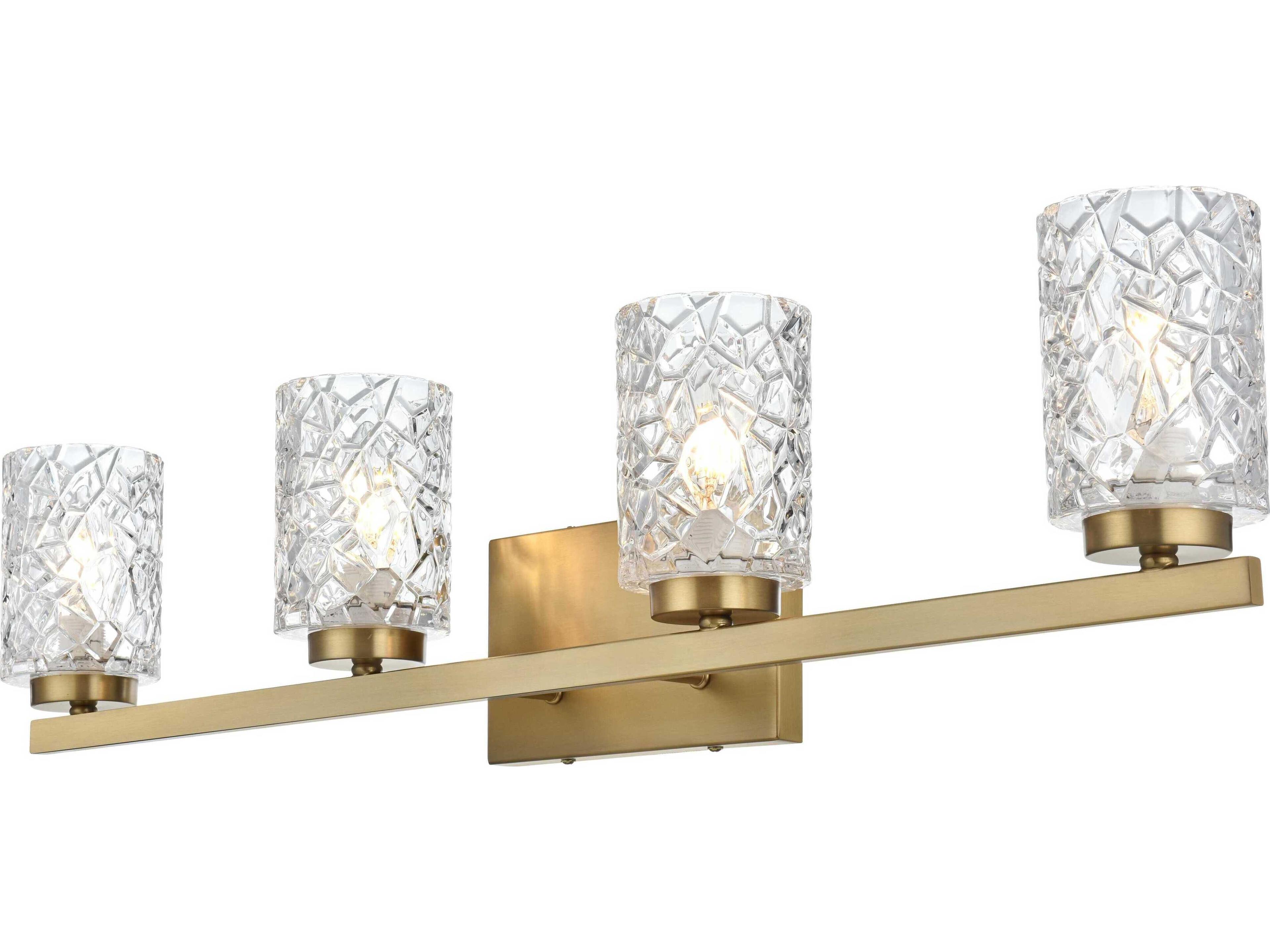 Elegant Lighting Cassie 4-Light Satin Gold Vanity Light