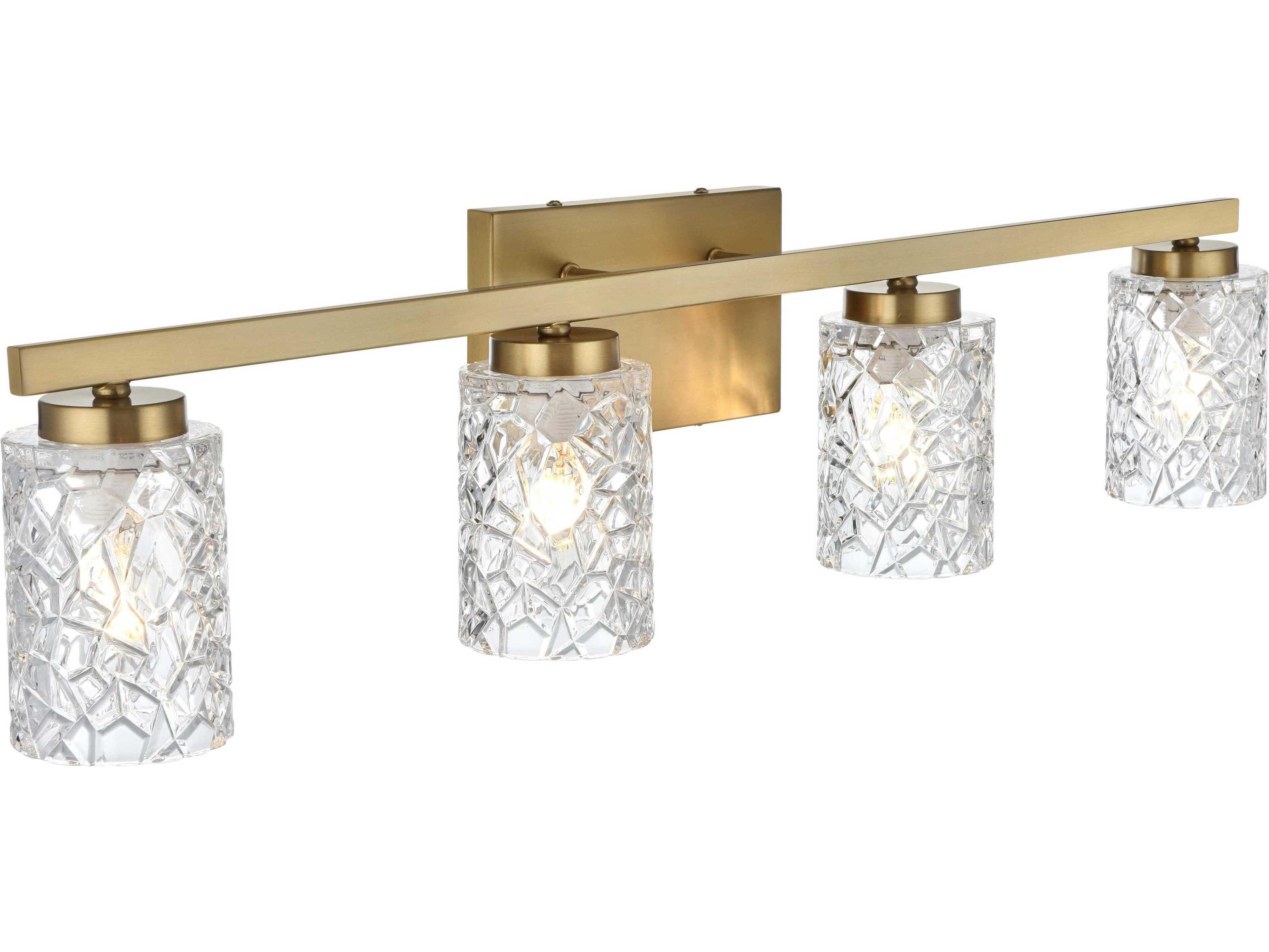 Elegant Lighting Cassie 4-Light Satin Gold Vanity Light