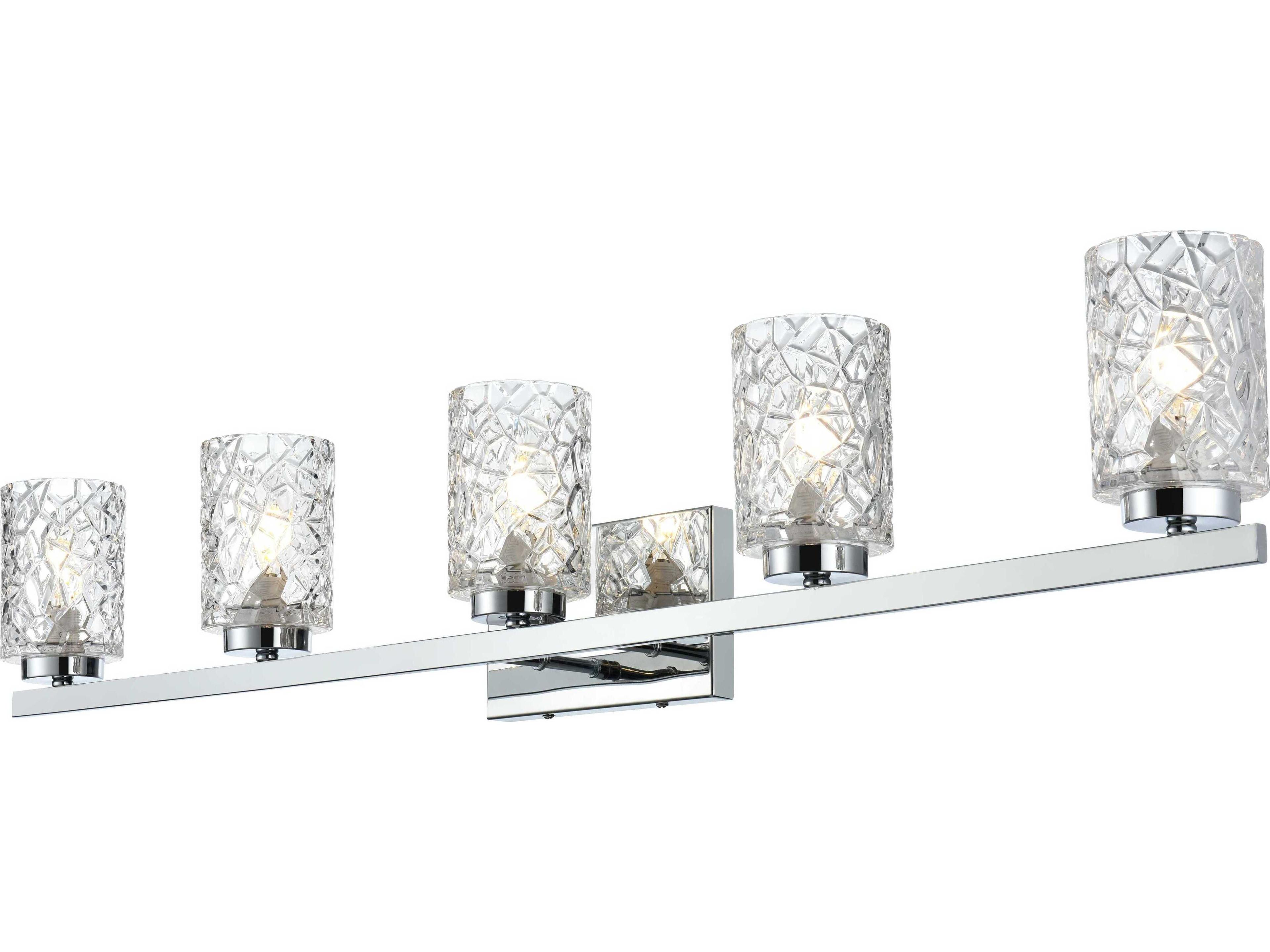 Cassie 5-Light Chrome Vanity Light