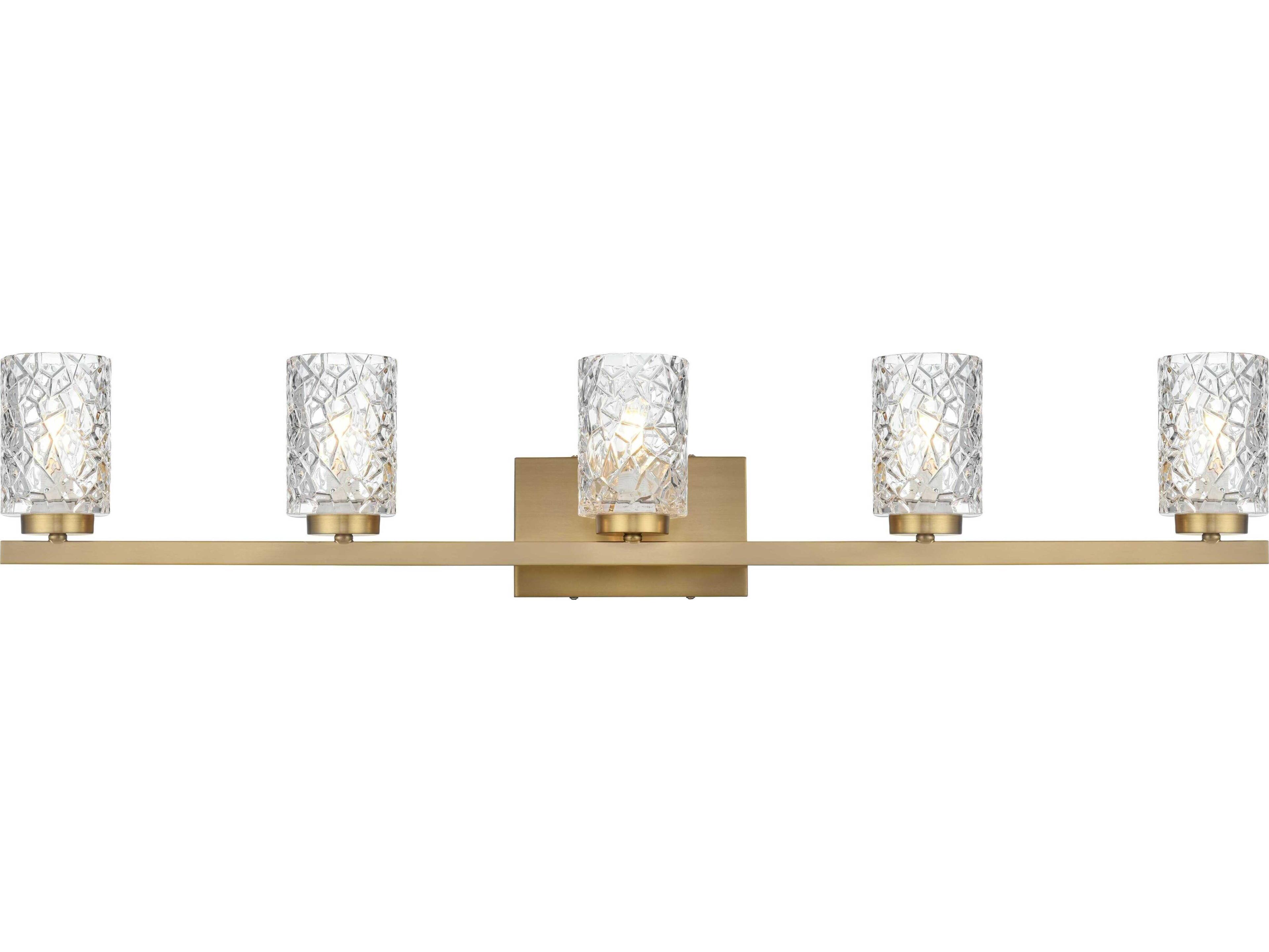 Elegant Lighting Cassie 5-Light Satin Gold Vanity Light