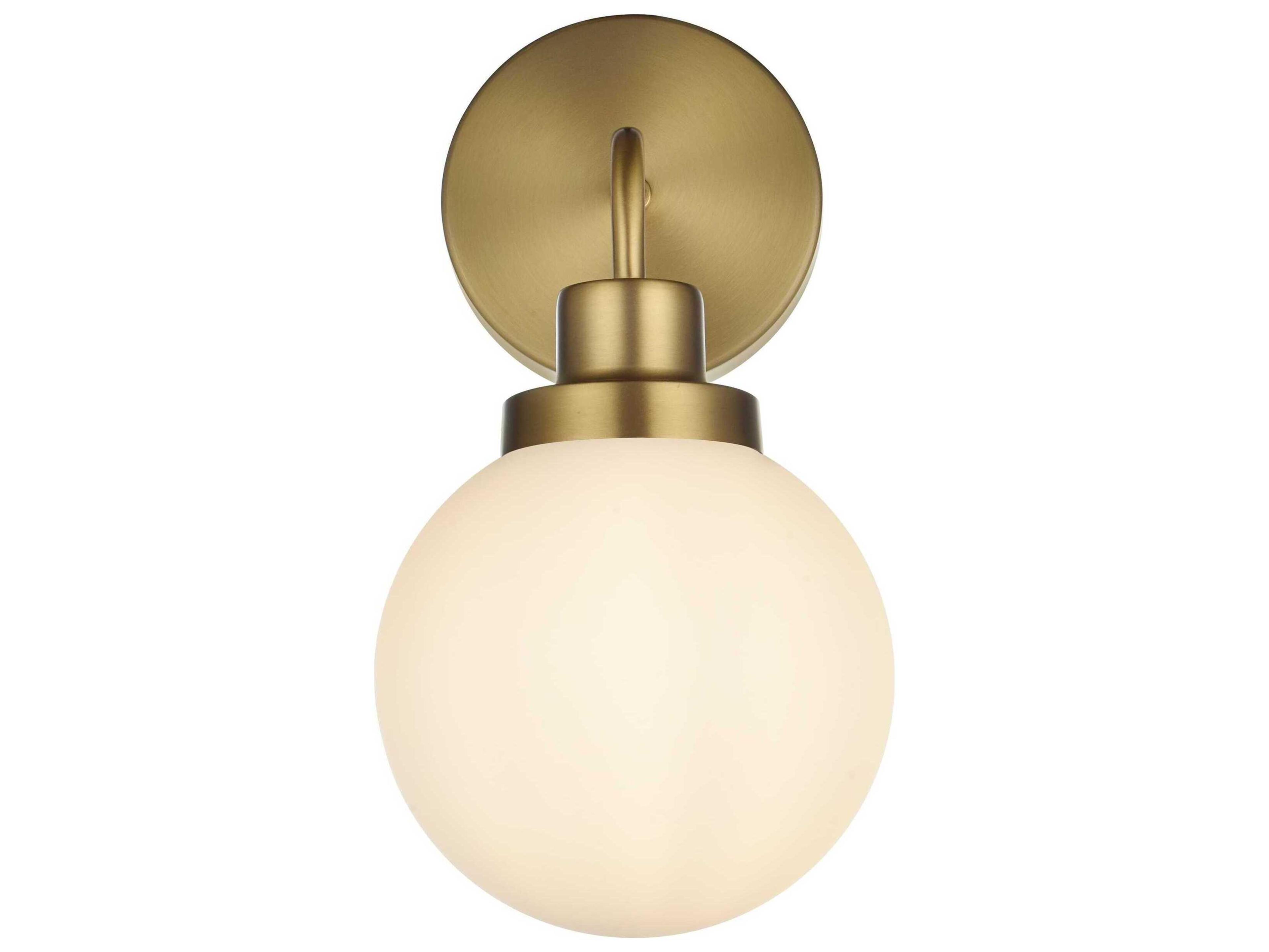 Elegant Lighting Hanson 1-Light Satin Gold Wall Sconce