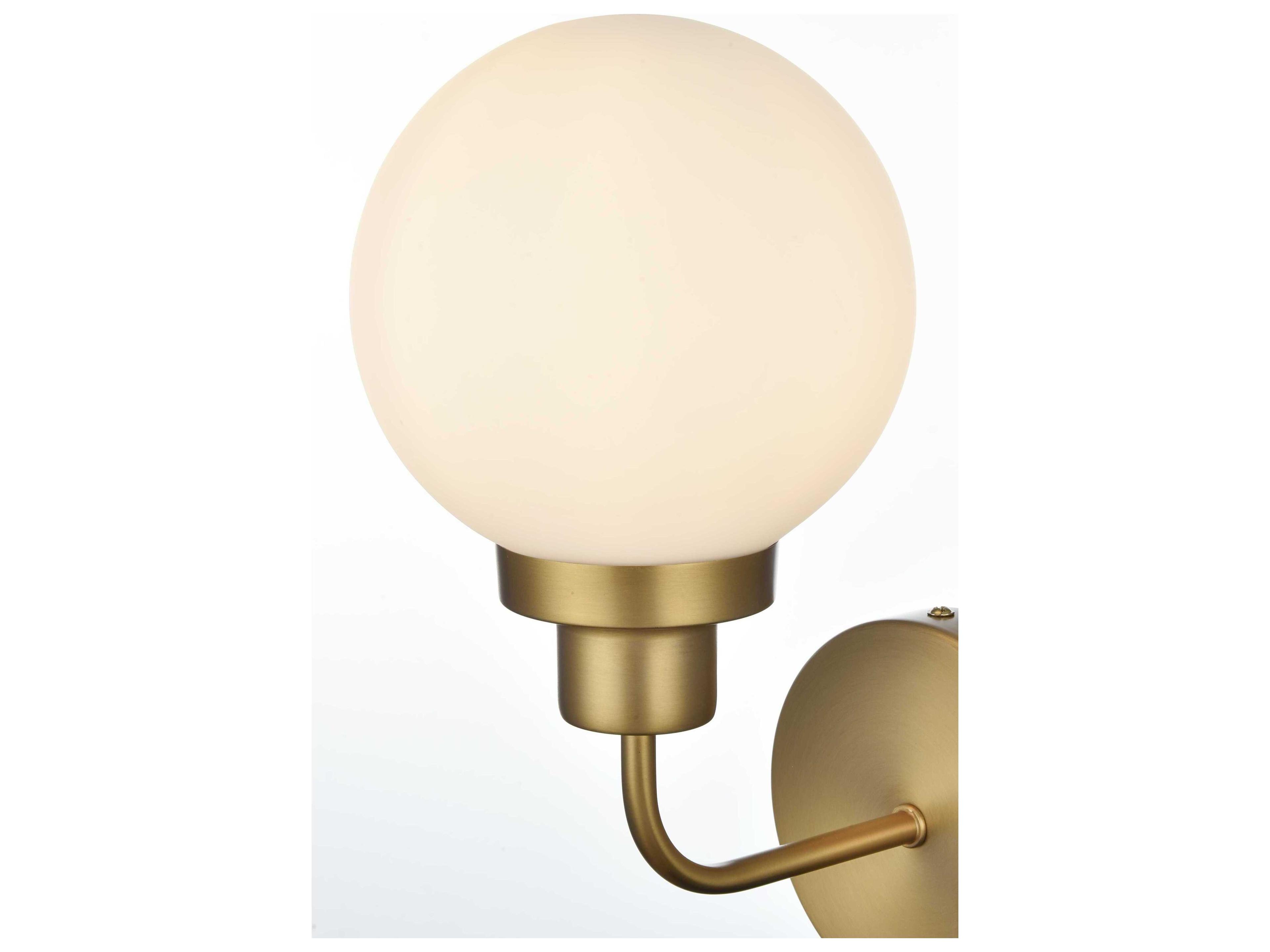 Elegant Lighting Hanson 1-Light Satin Gold Wall Sconce