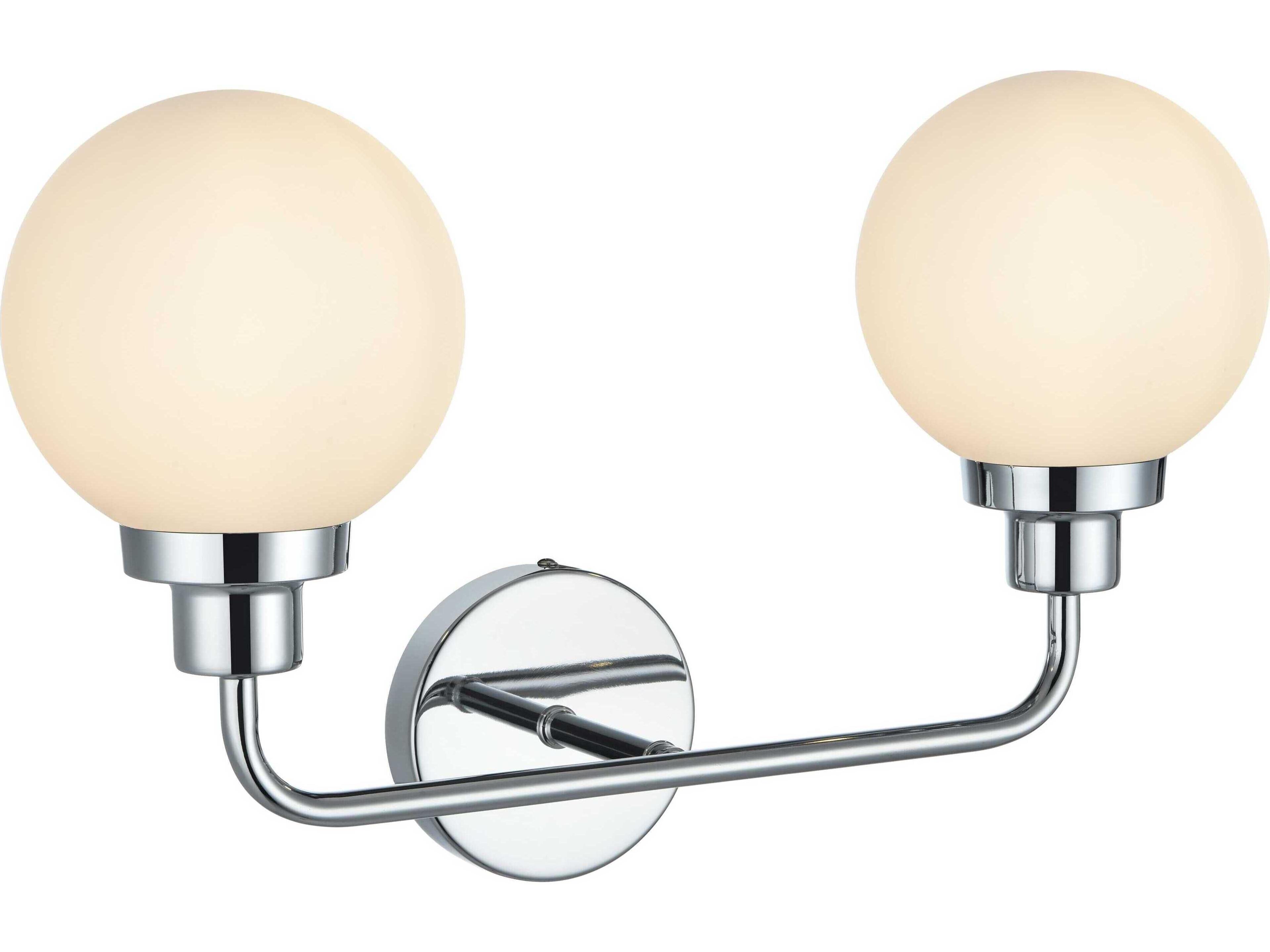 Elegant Lighting Hanson 2-Light Chrome Vanity Light