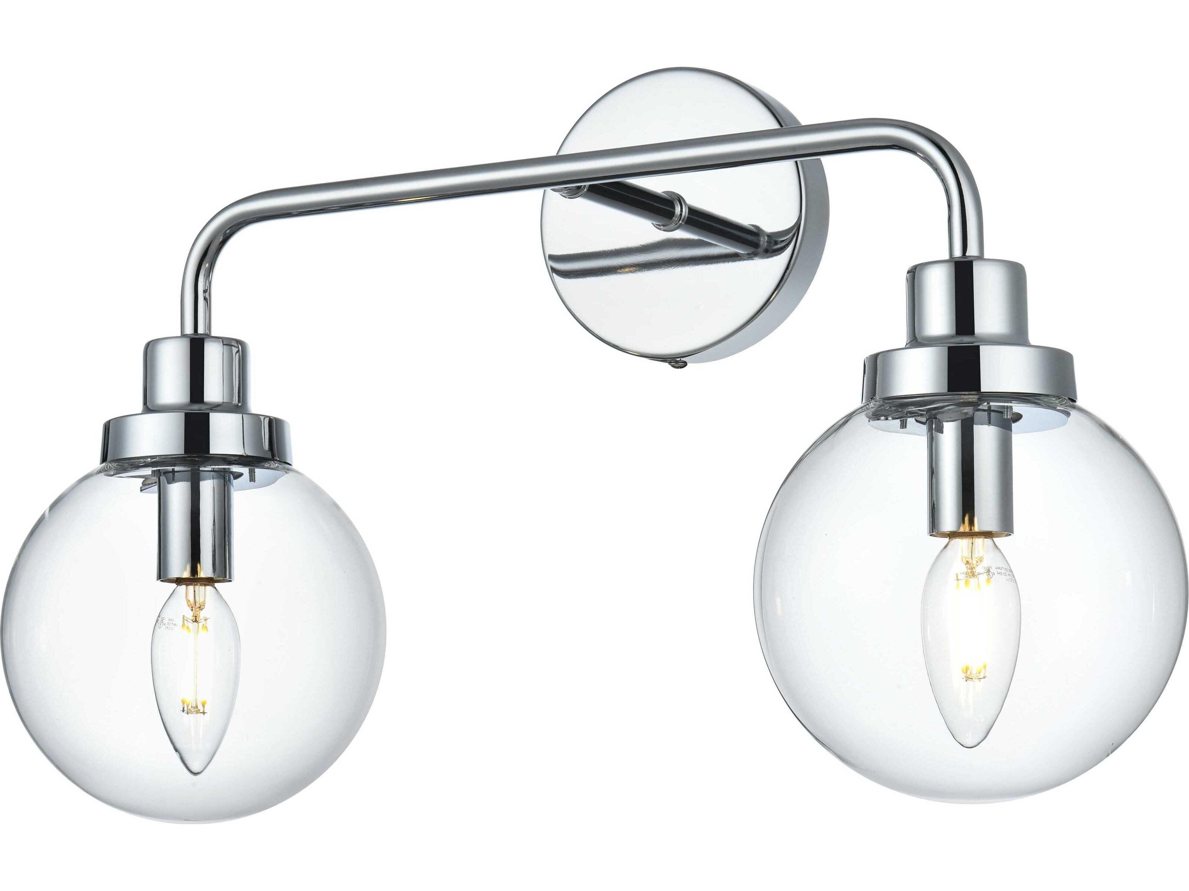 Hanson 2-Light Chrome Vanity Light