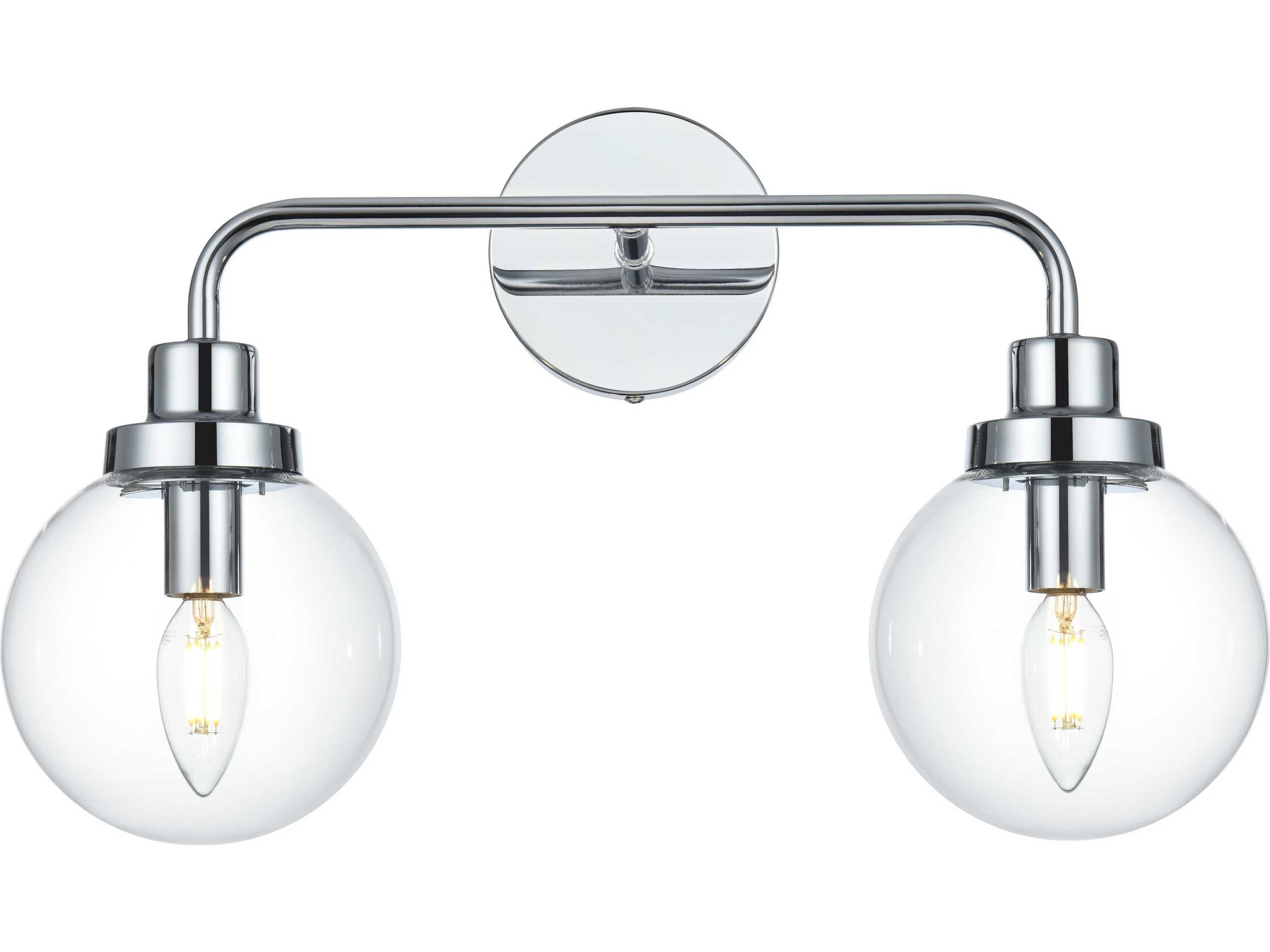 Elegant Lighting Hanson 2-Light Chrome Vanity Light