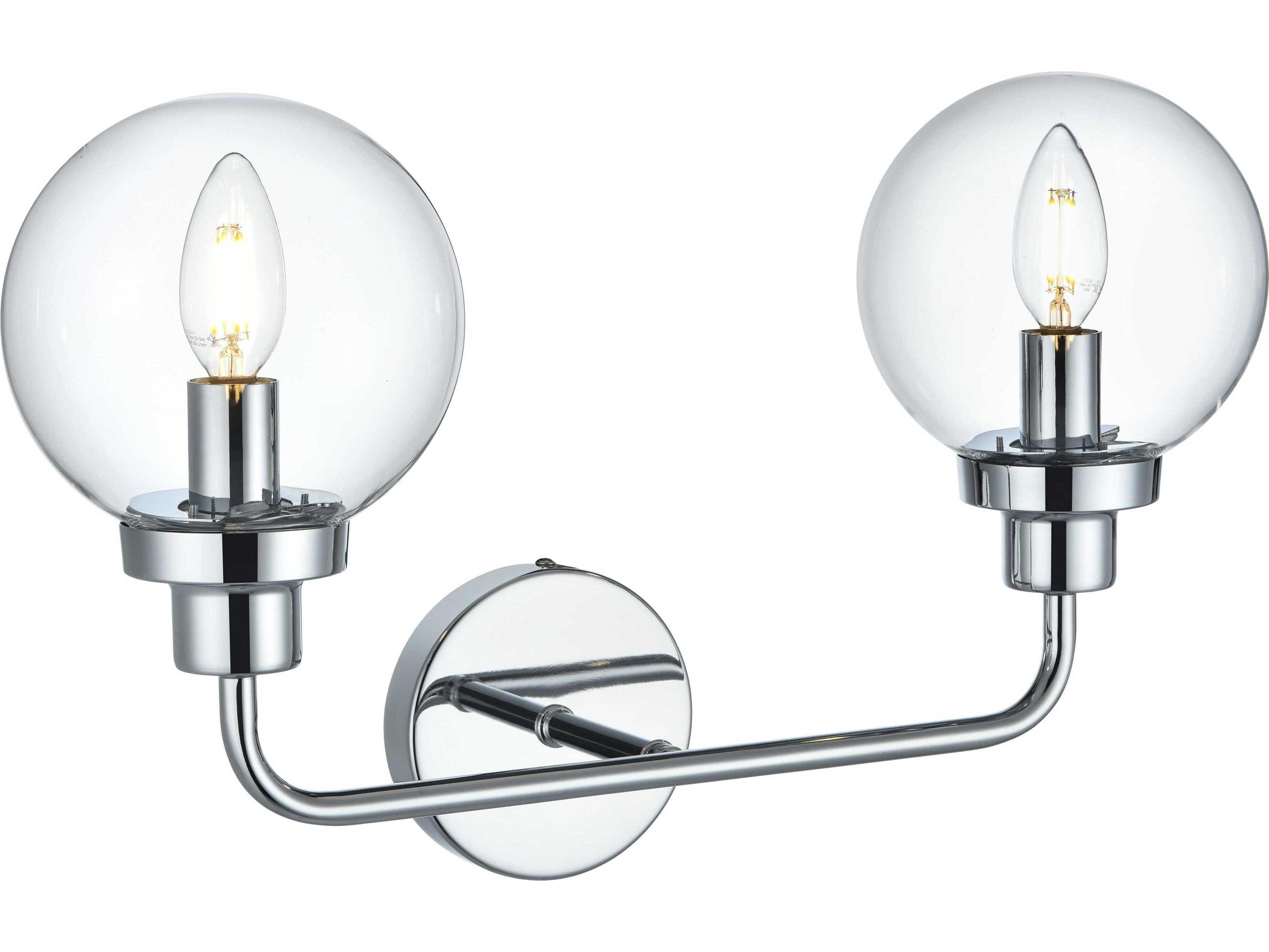 Elegant Lighting Hanson 2-Light Chrome Vanity Light