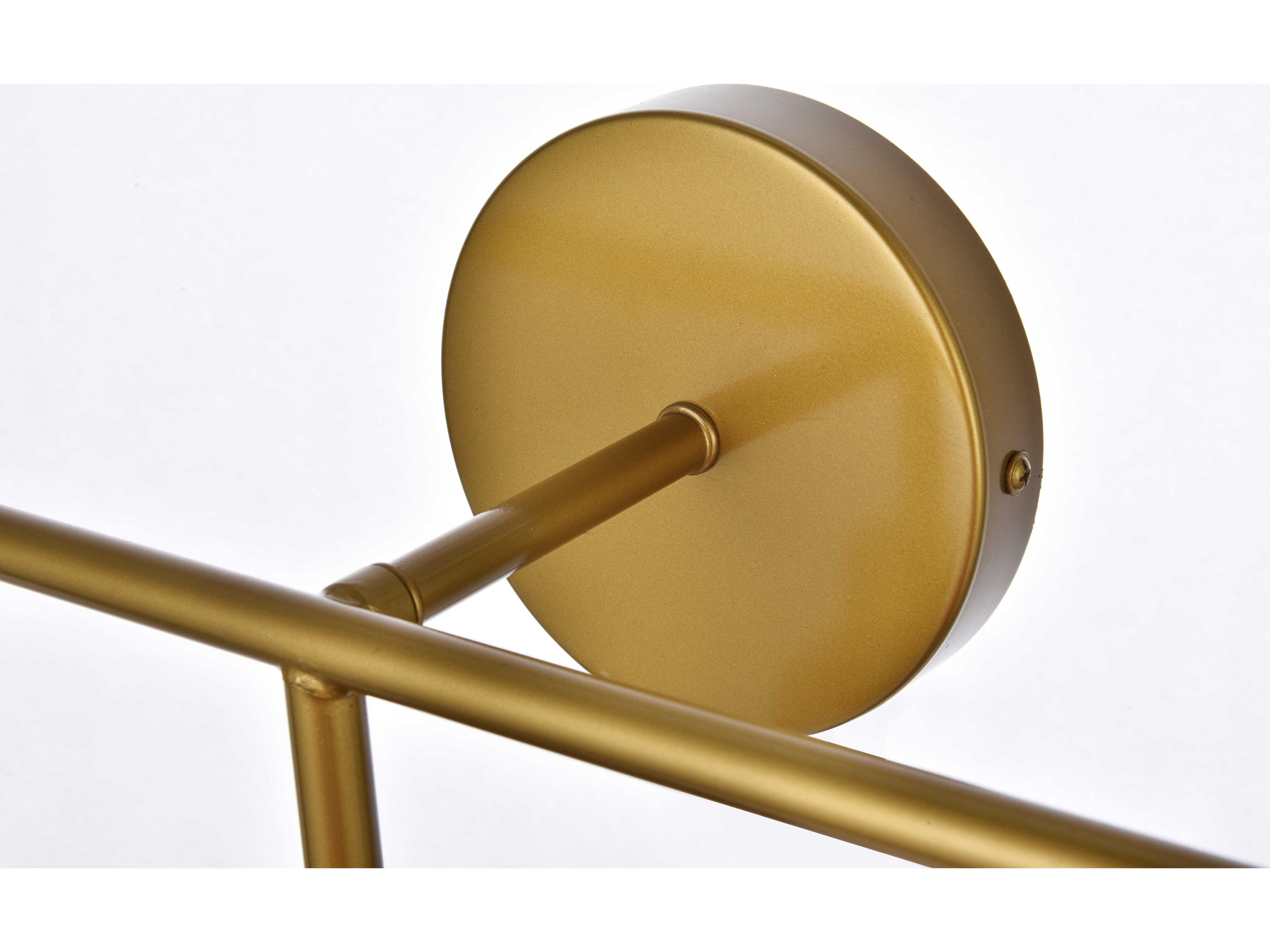 Elegant Lighting Hanson 3-Light Brass And Frosted Shade Glass Vanity Light