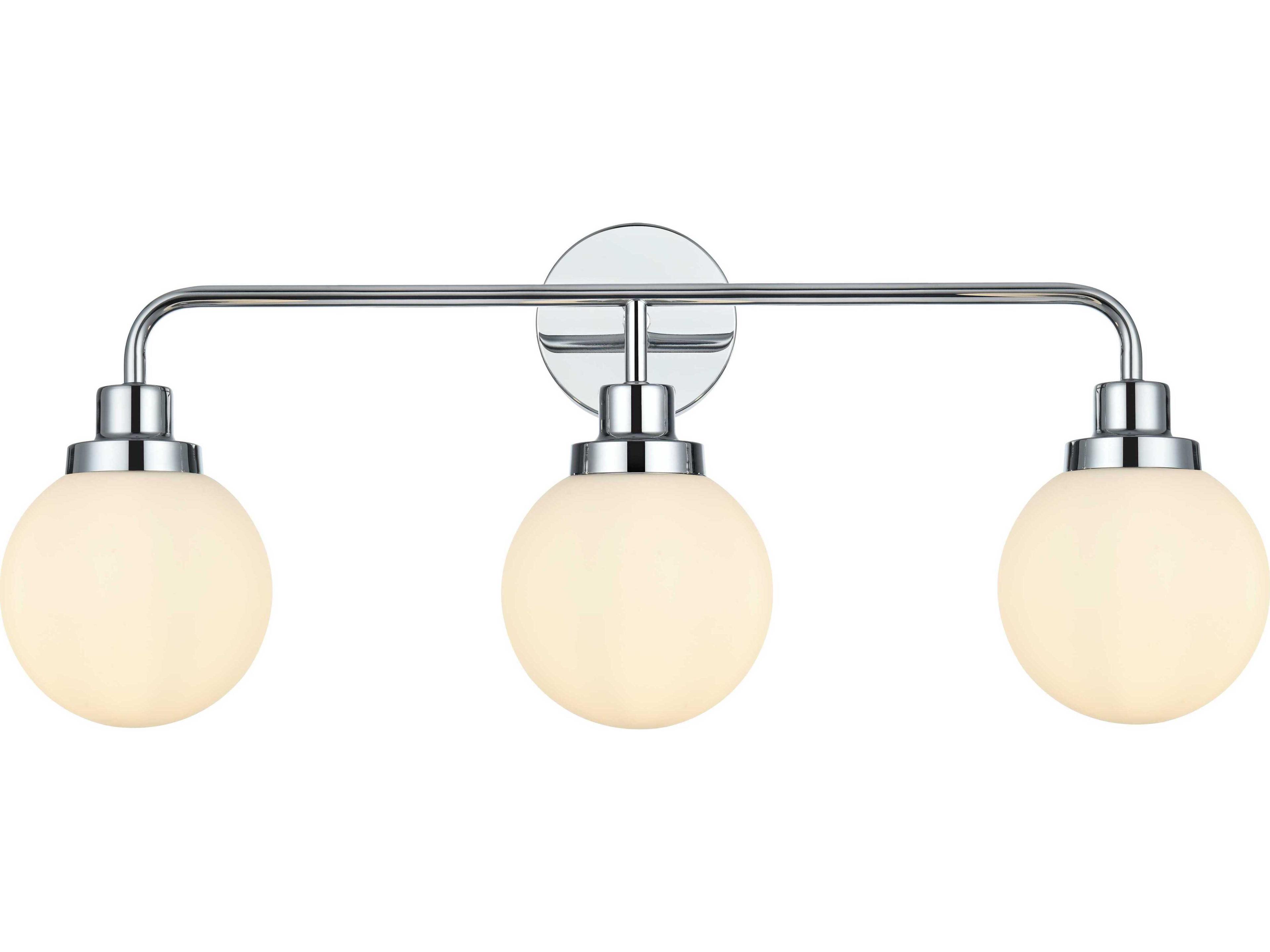Elegant Lighting Hanson 3-Light Chrome Vanity Light