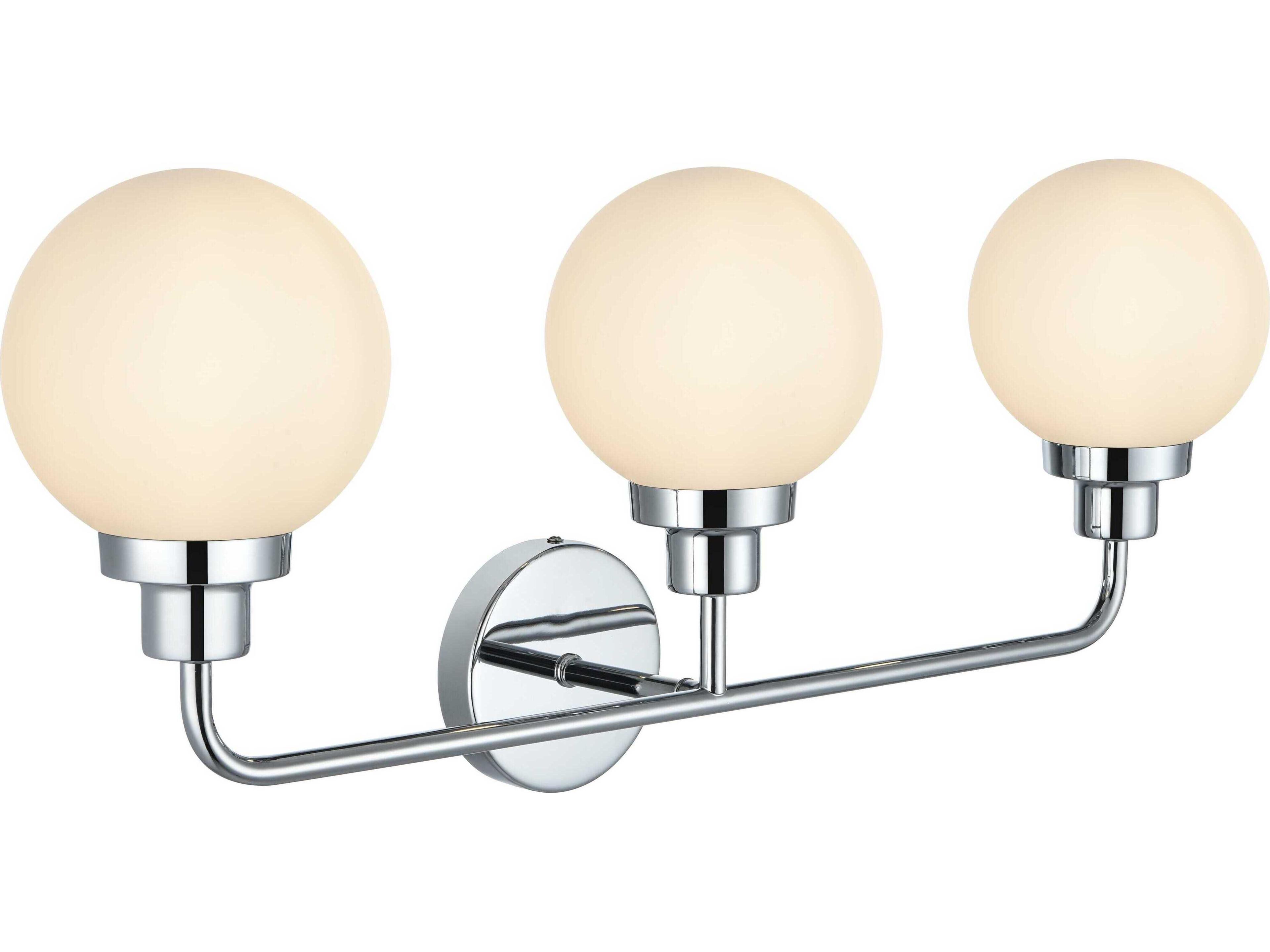 Elegant Lighting Hanson 3-Light Chrome Vanity Light