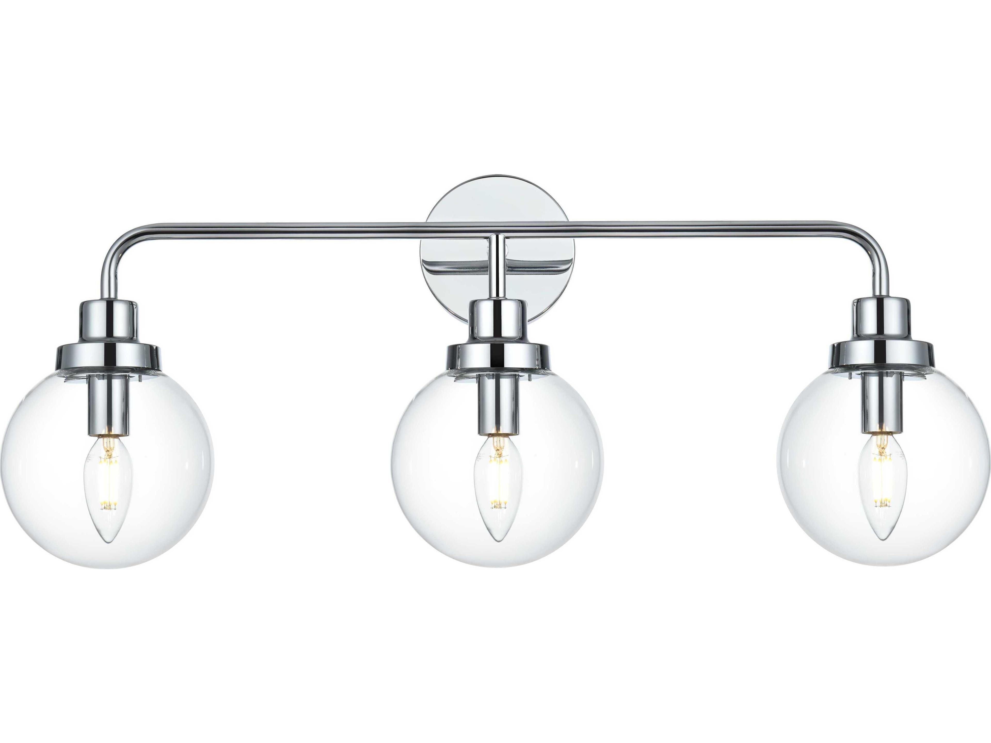 Elegant Lighting Hanson 3-Light Chrome Vanity Light