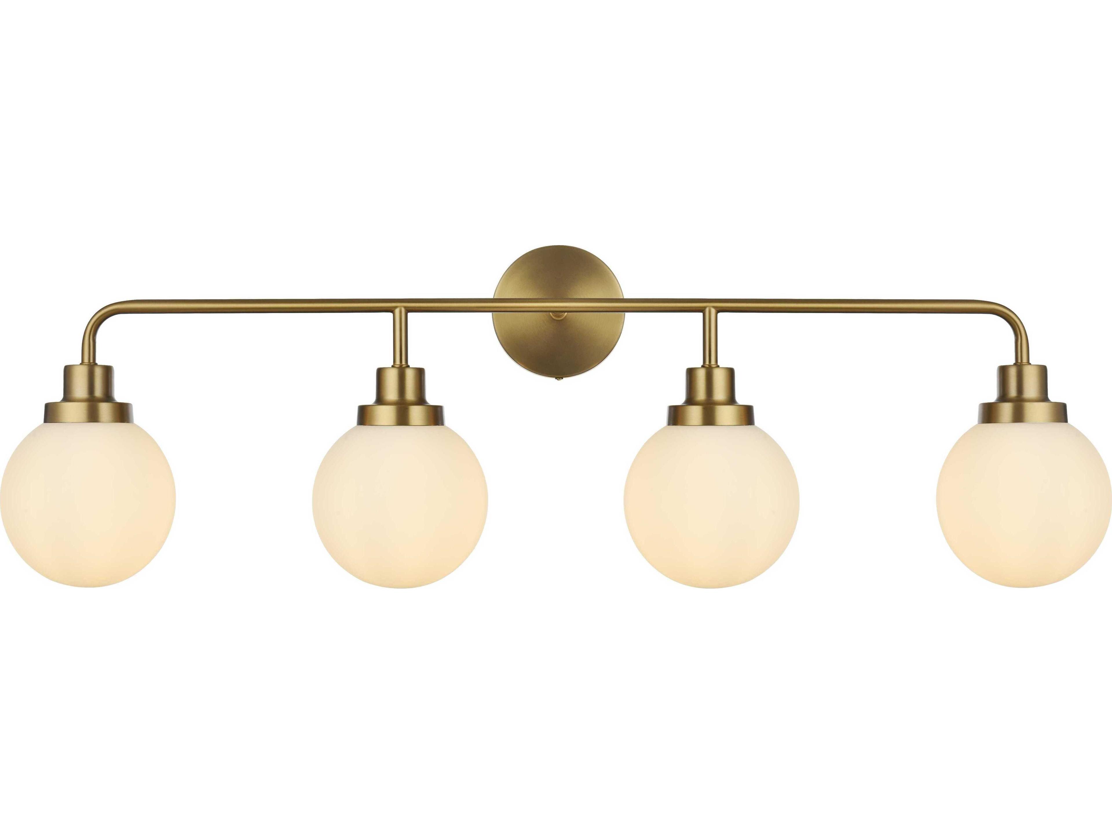 Elegant Lighting Hanson 4-Light Satin Gold Vanity Light