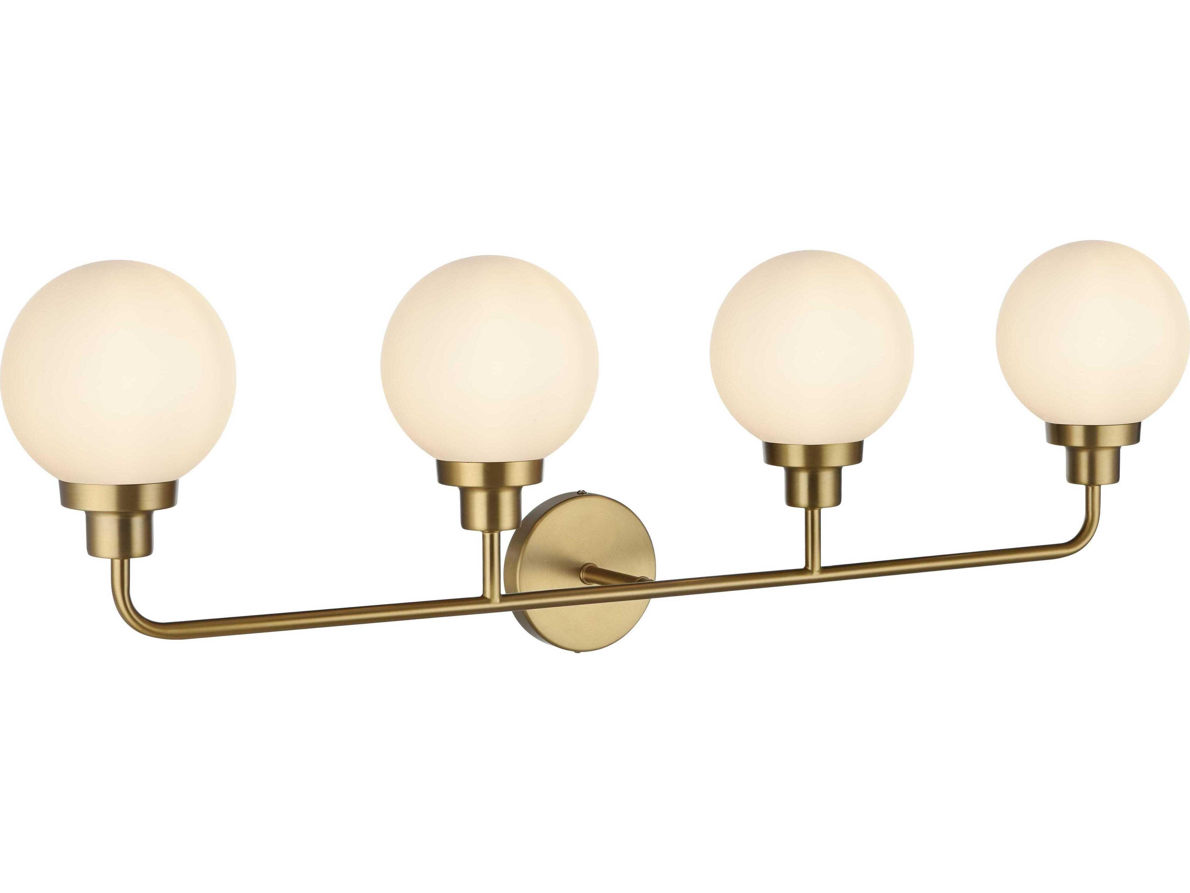 Elegant Lighting Hanson 4-Light Satin Gold Vanity Light
