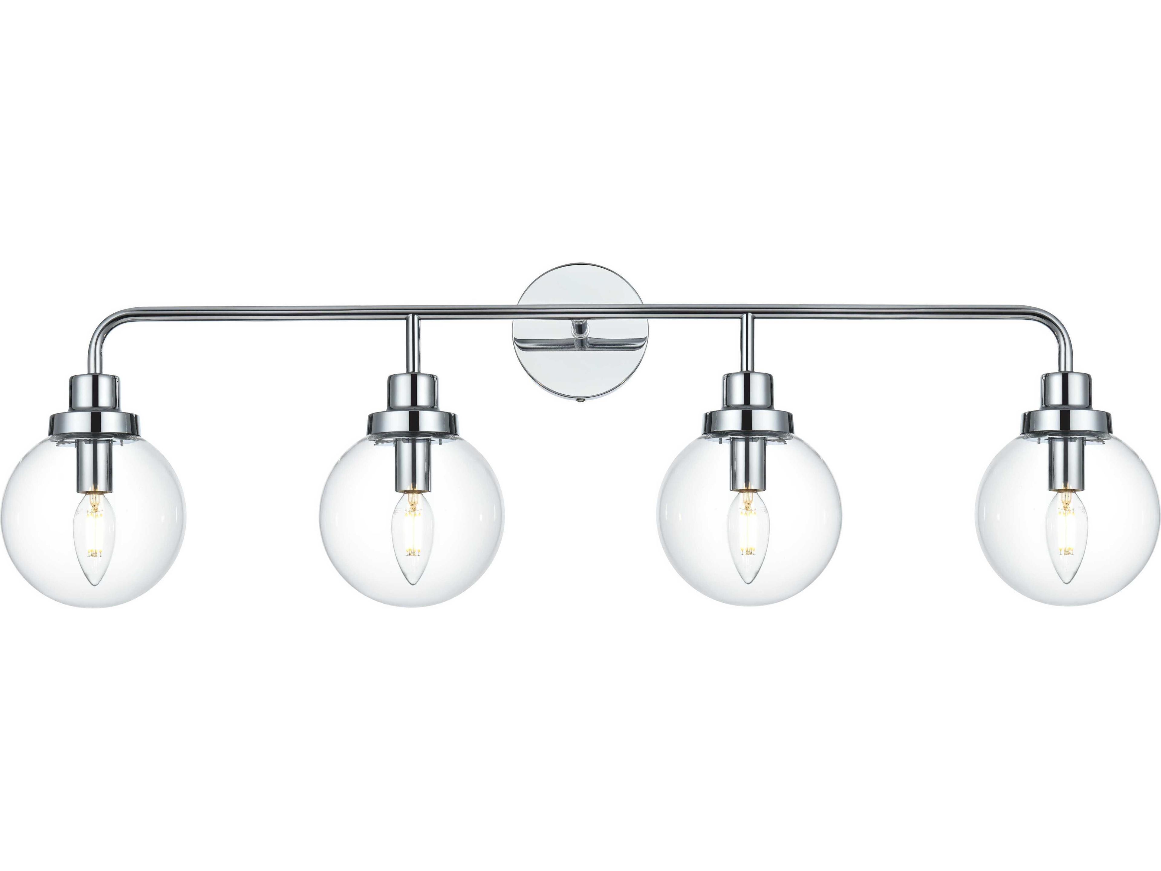 Elegant Lighting Hanson 4-Light Chrome Vanity Light